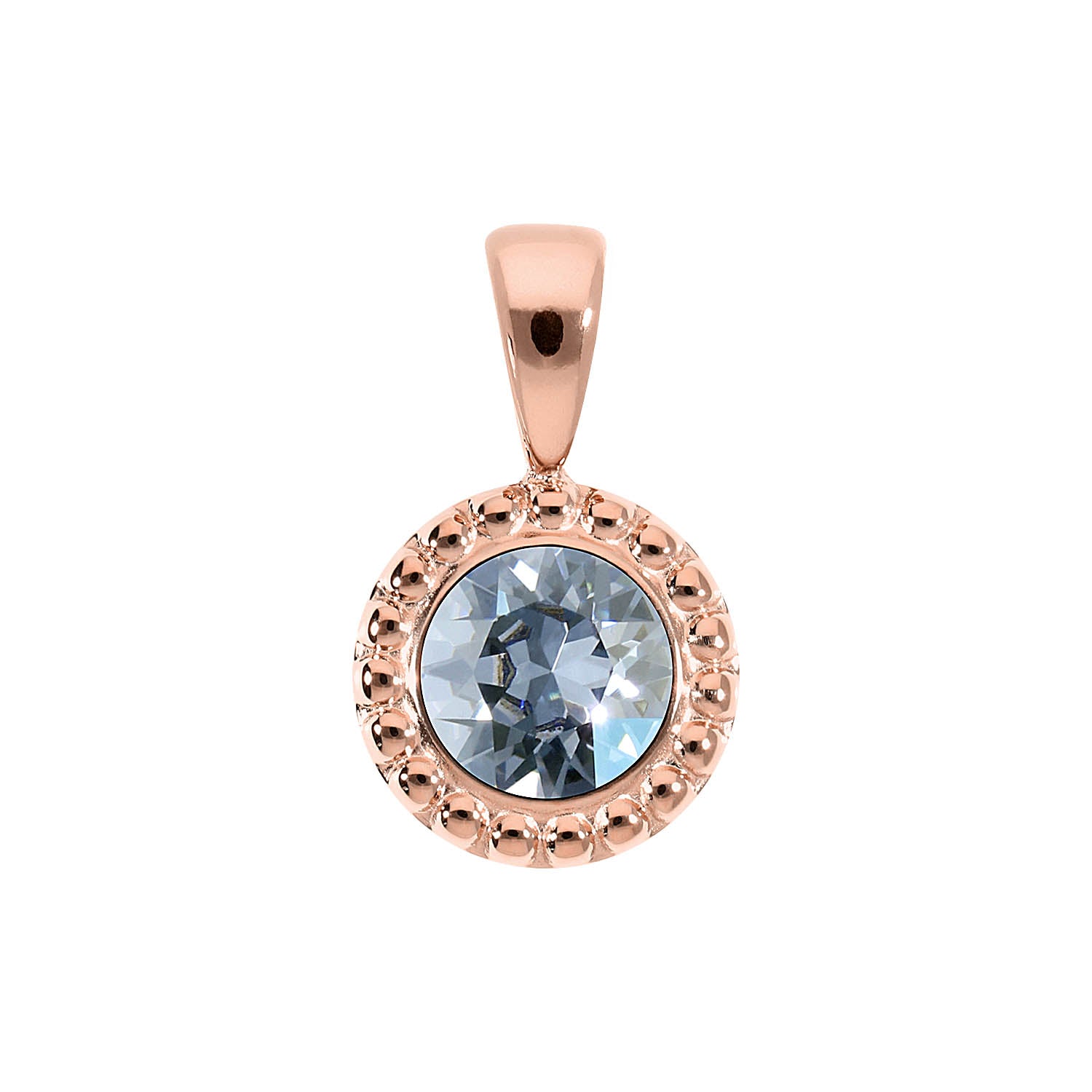 Ghiare Pendant 0.43" - Rose Gold blue shade