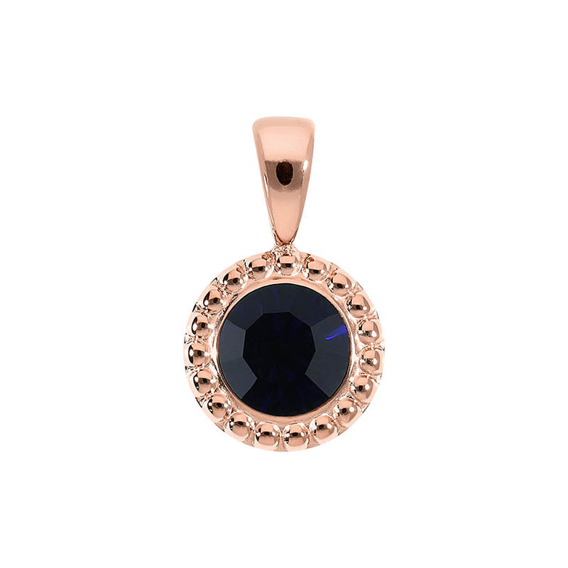 Ghiare Pendant 0.43" - Rose Gold Dark Indigo