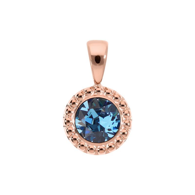 Ghiare Pendant 0.43" - Rose Gold Denim Blue