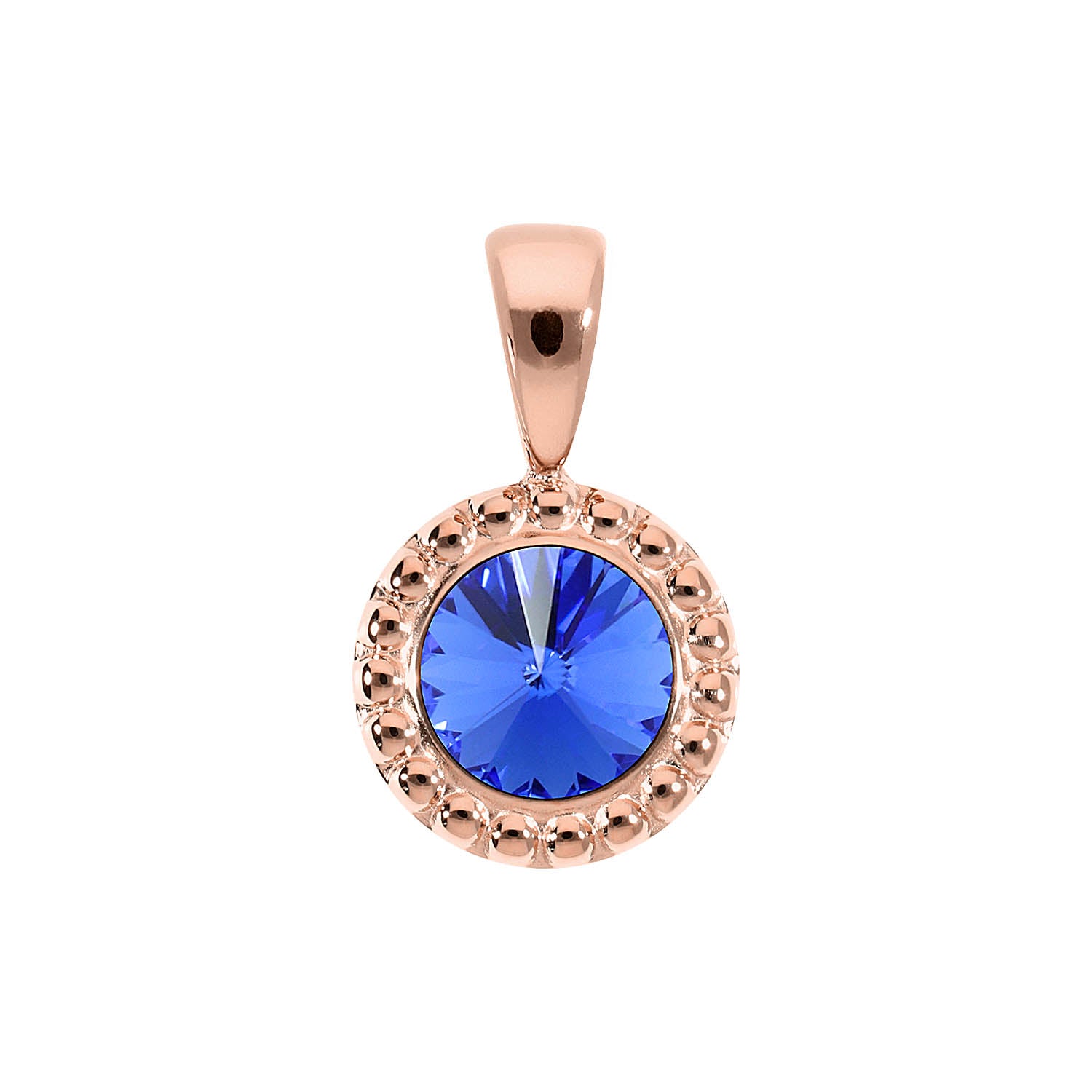 Ghiare Pendant 0.43" - Rose Gold sapphire