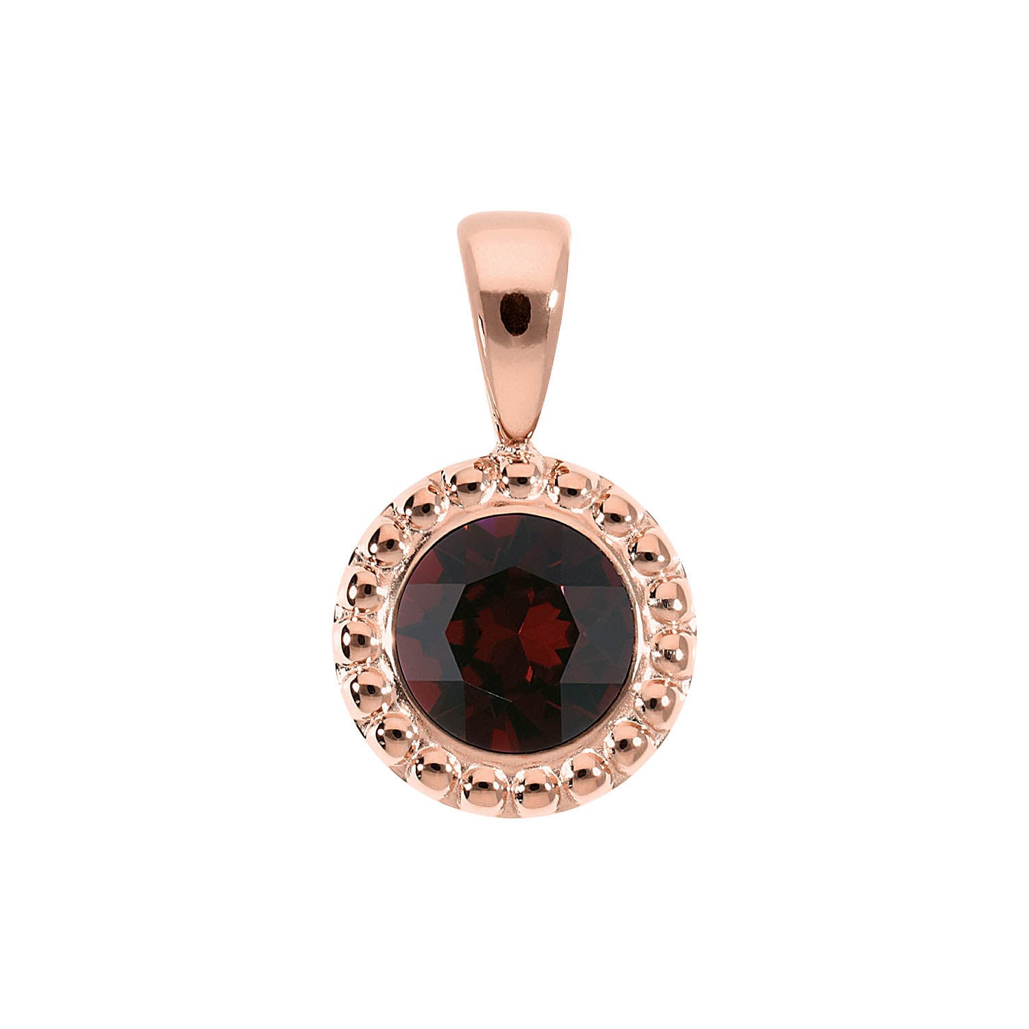 Ghiare Pendant 0.43" - Rose Gold Burgundy