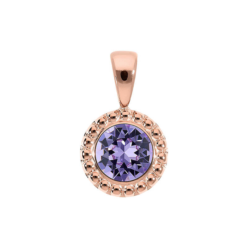 Ghiare Pendant 0.43" - Rose Gold Violet