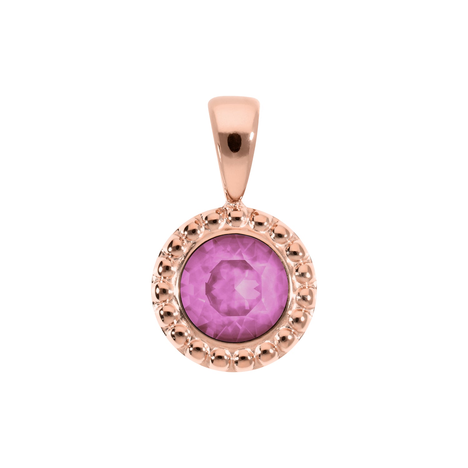 Ghiare Pendant 0.43" - Rose Gold Crystal Orchid Ignite