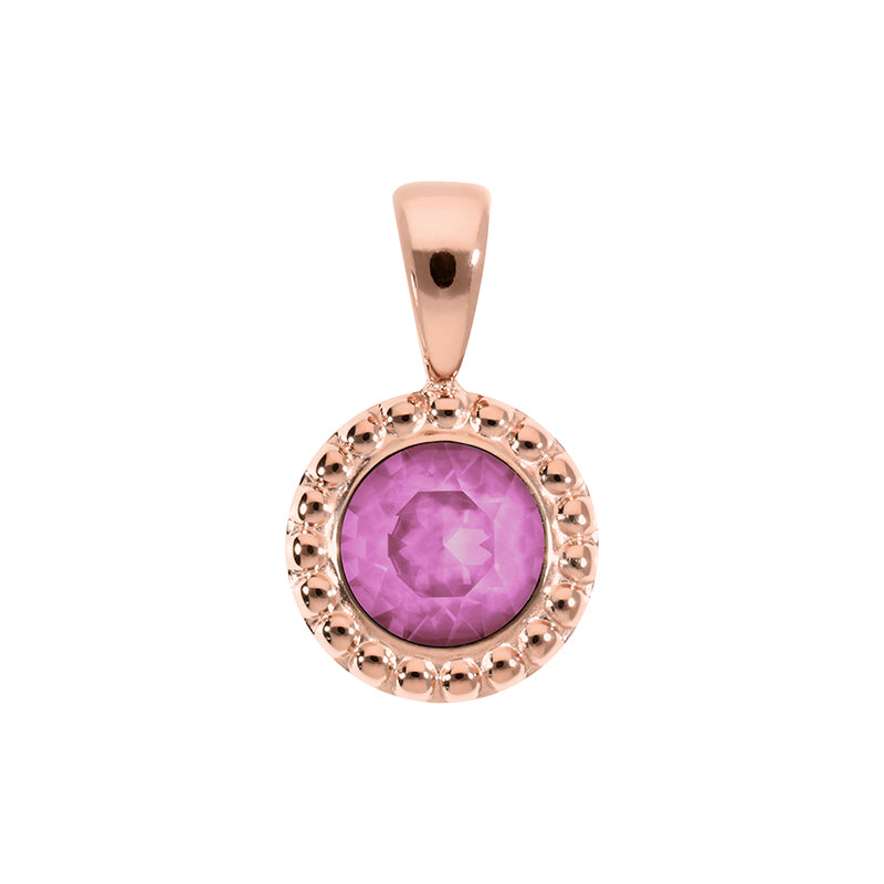Ghiare Pendant 0.43" - Rose Gold Crystal Orchid Ignite