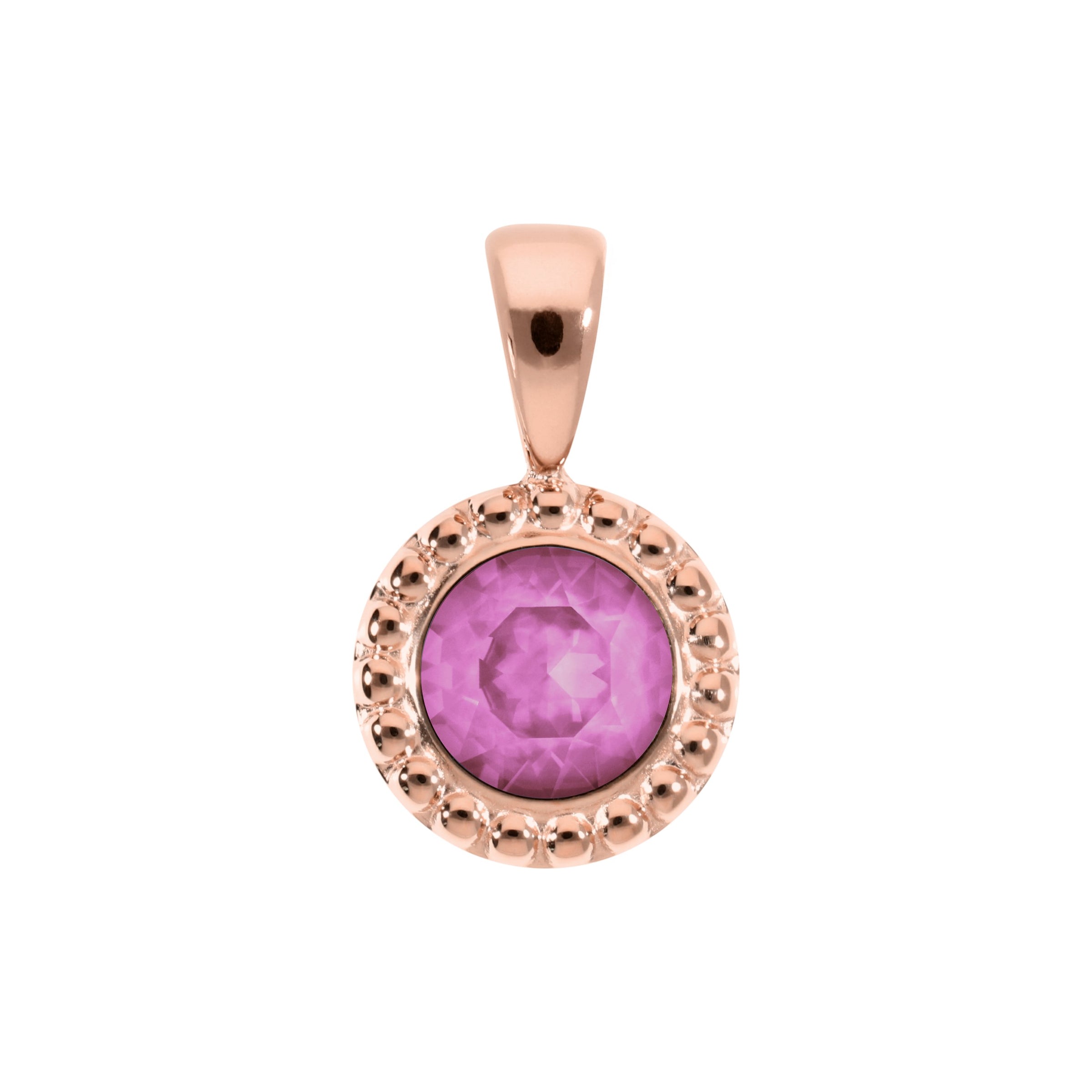 Ghiare Pendant 0.43" - Rose Gold Crystal Orchid Ignite