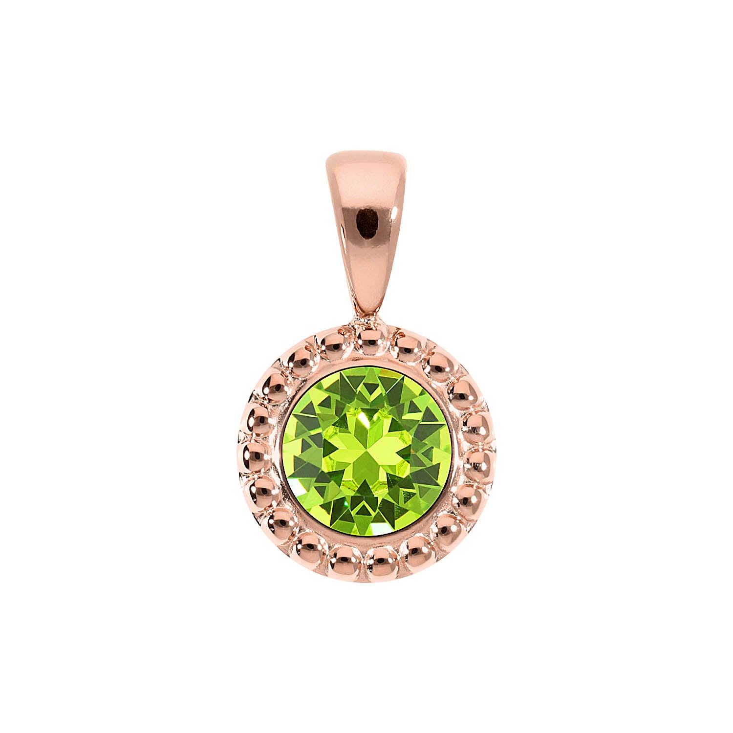 Ghiare Pendant 0.43" - Rose Gold Citrus Green