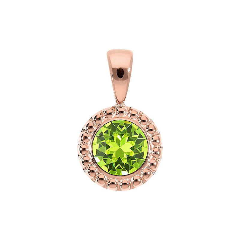 Ghiare Pendant 0.43" - Rose Gold Citrus Green