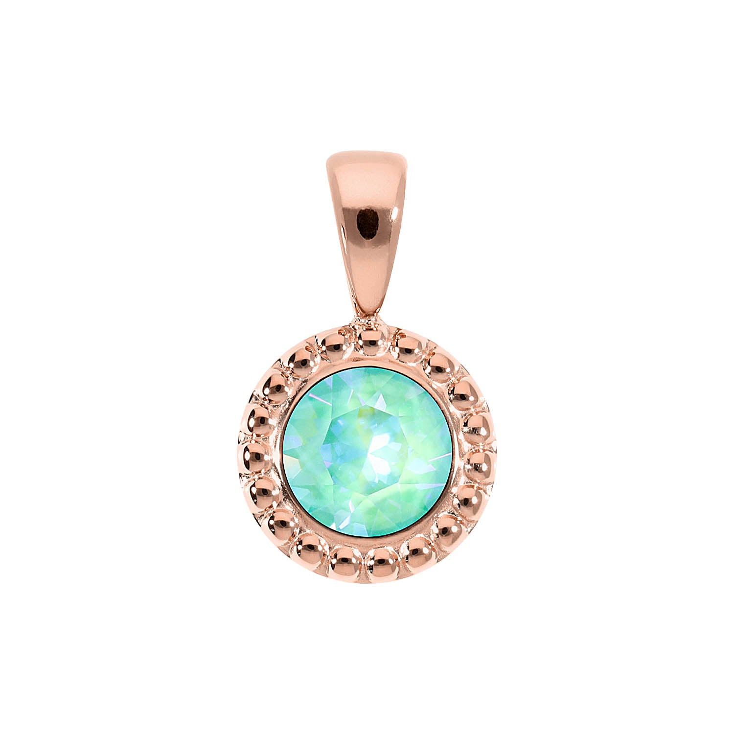 Ghiare Pendant 0.43" - Rose Gold crystal silky sage delite