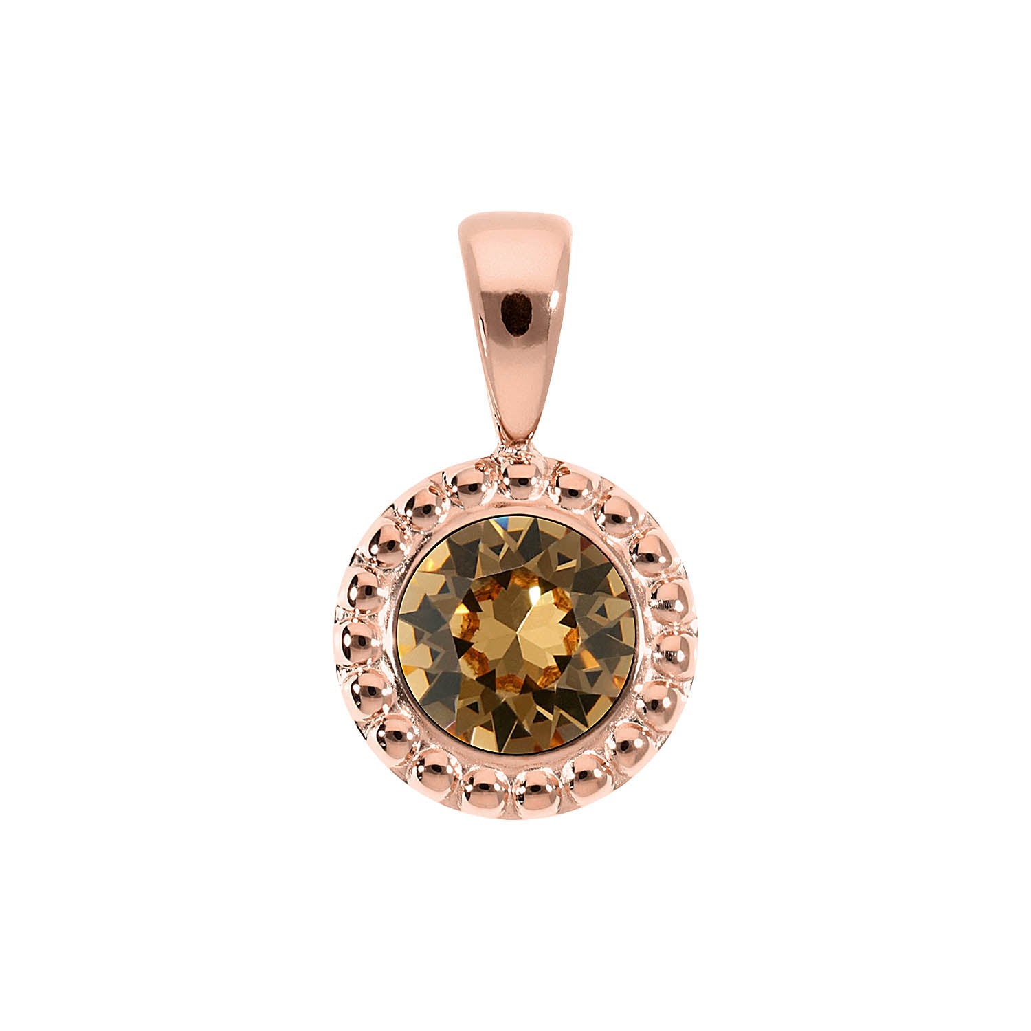 Ghiare Pendant 0.43" - Rose Gold light colorado topaz