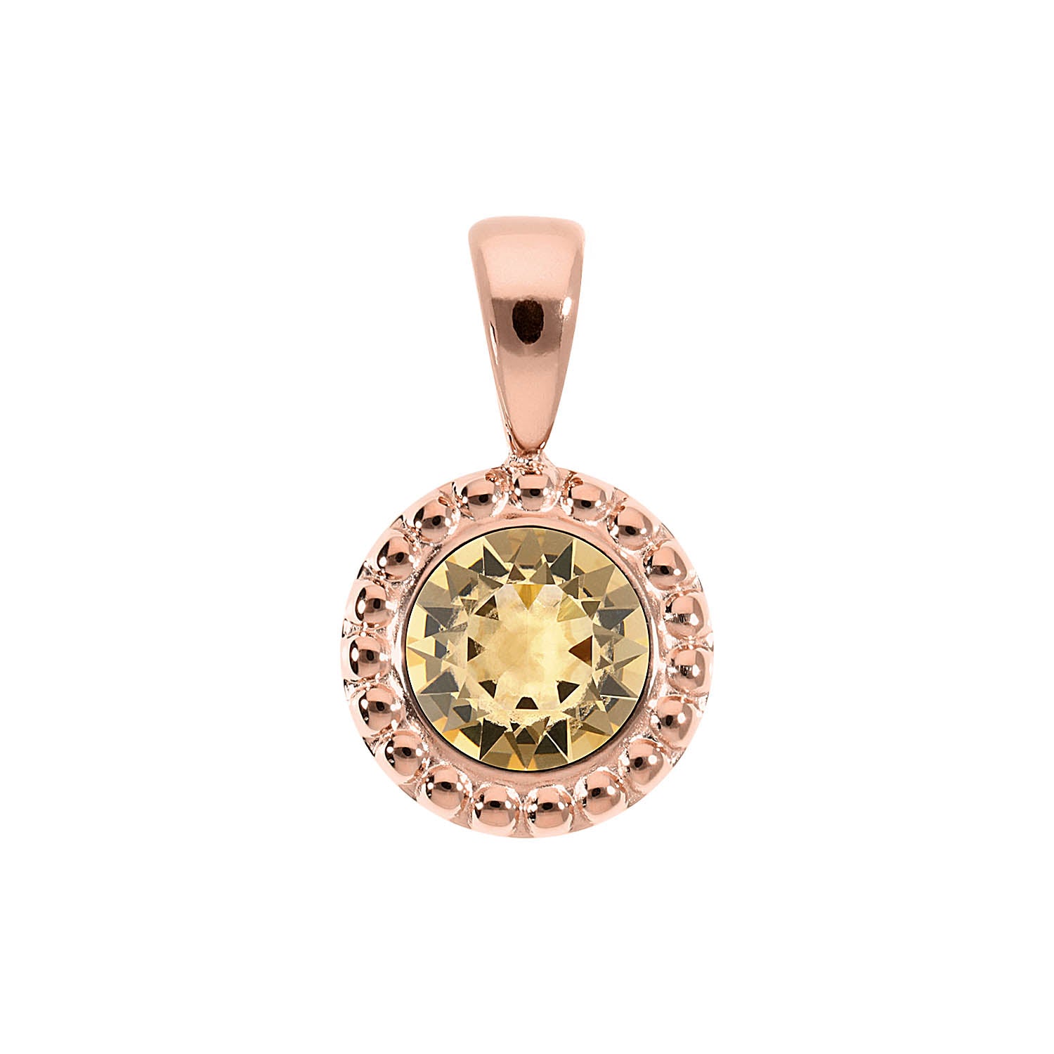 Ghiare Pendant 0.43" - Rose Gold light colorado topaz ignite