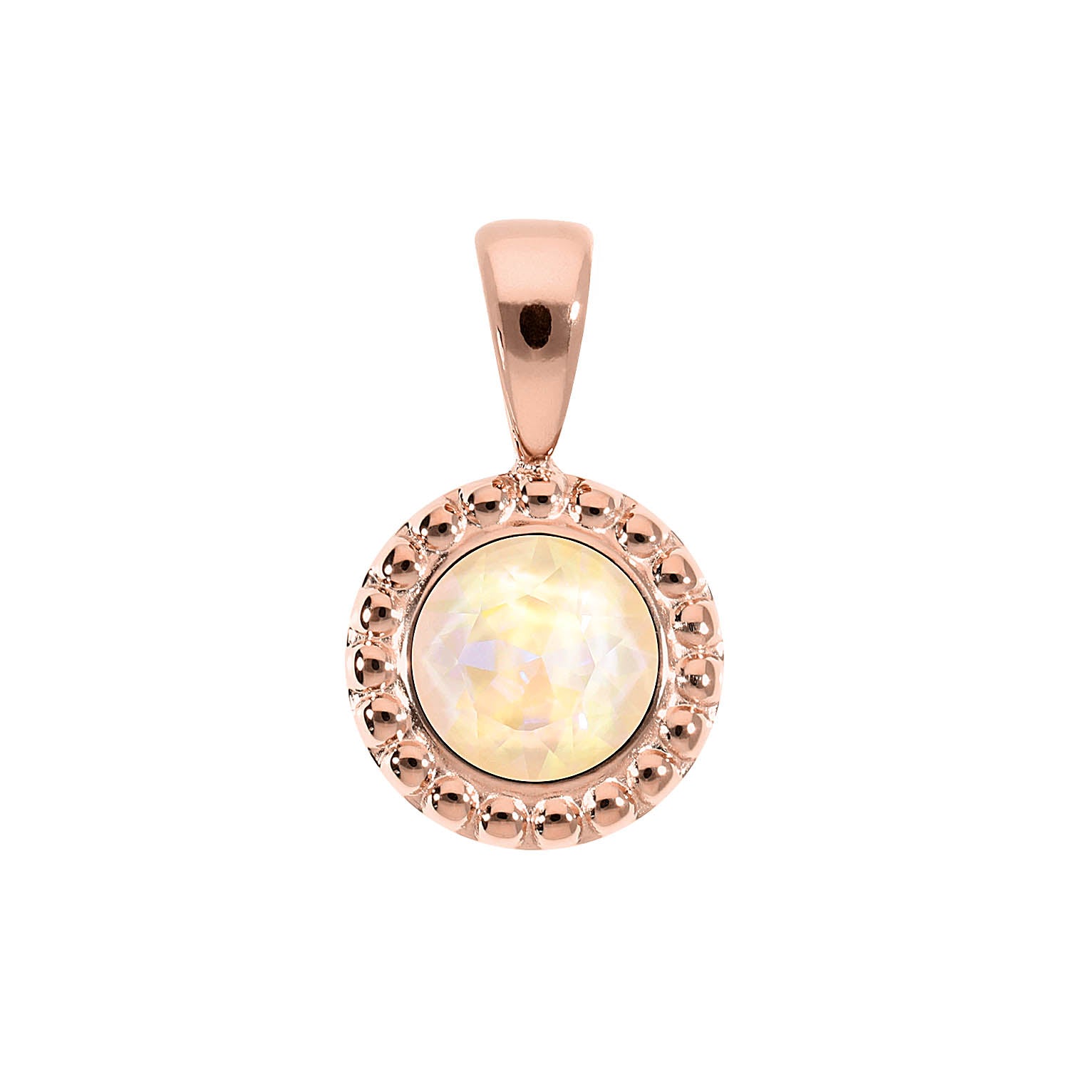 Ghiare Pendant 0.43" - Rose Gold ivory cream delite
