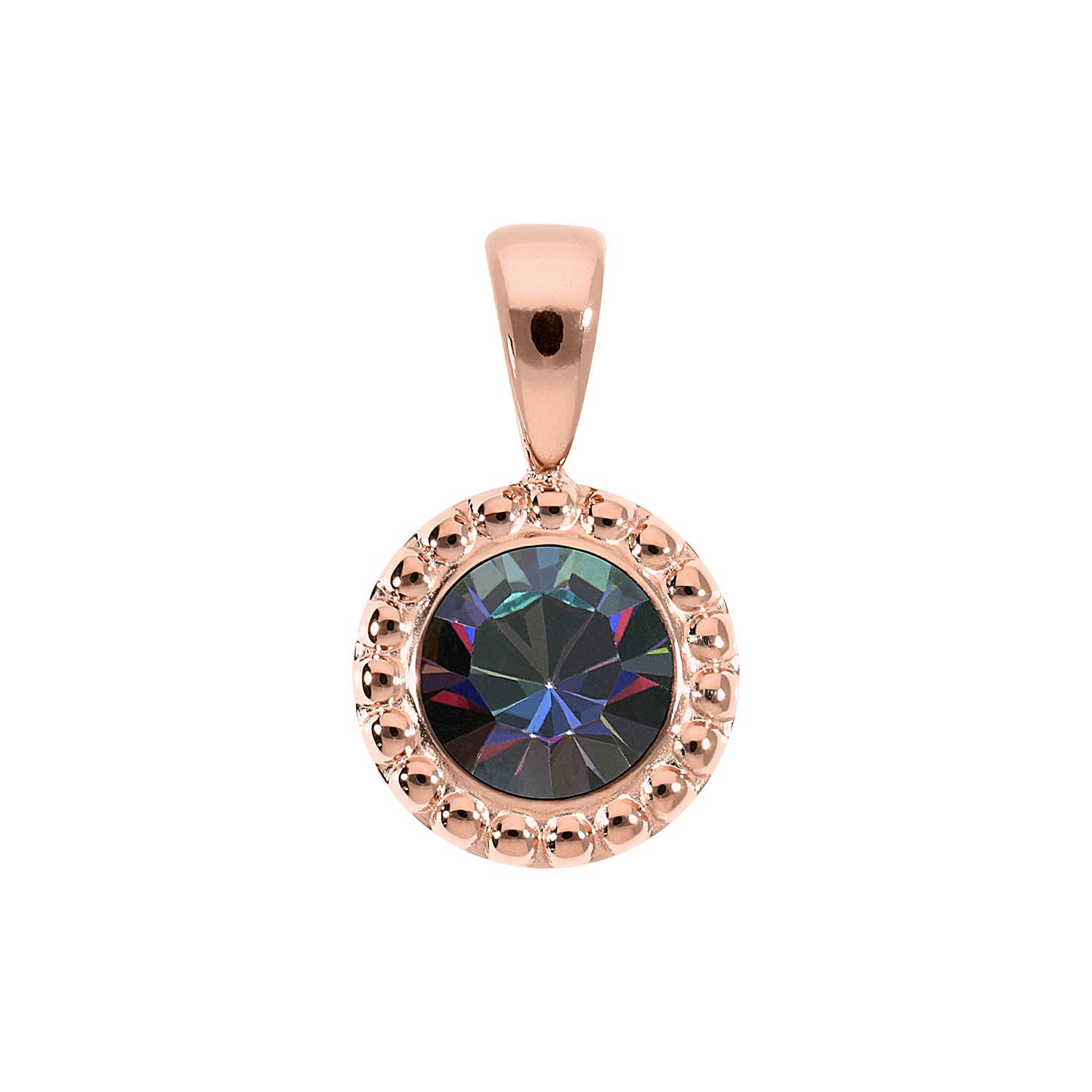 Ghiare Pendant 0.43" - Rose Gold Crystal Vitrail Medium