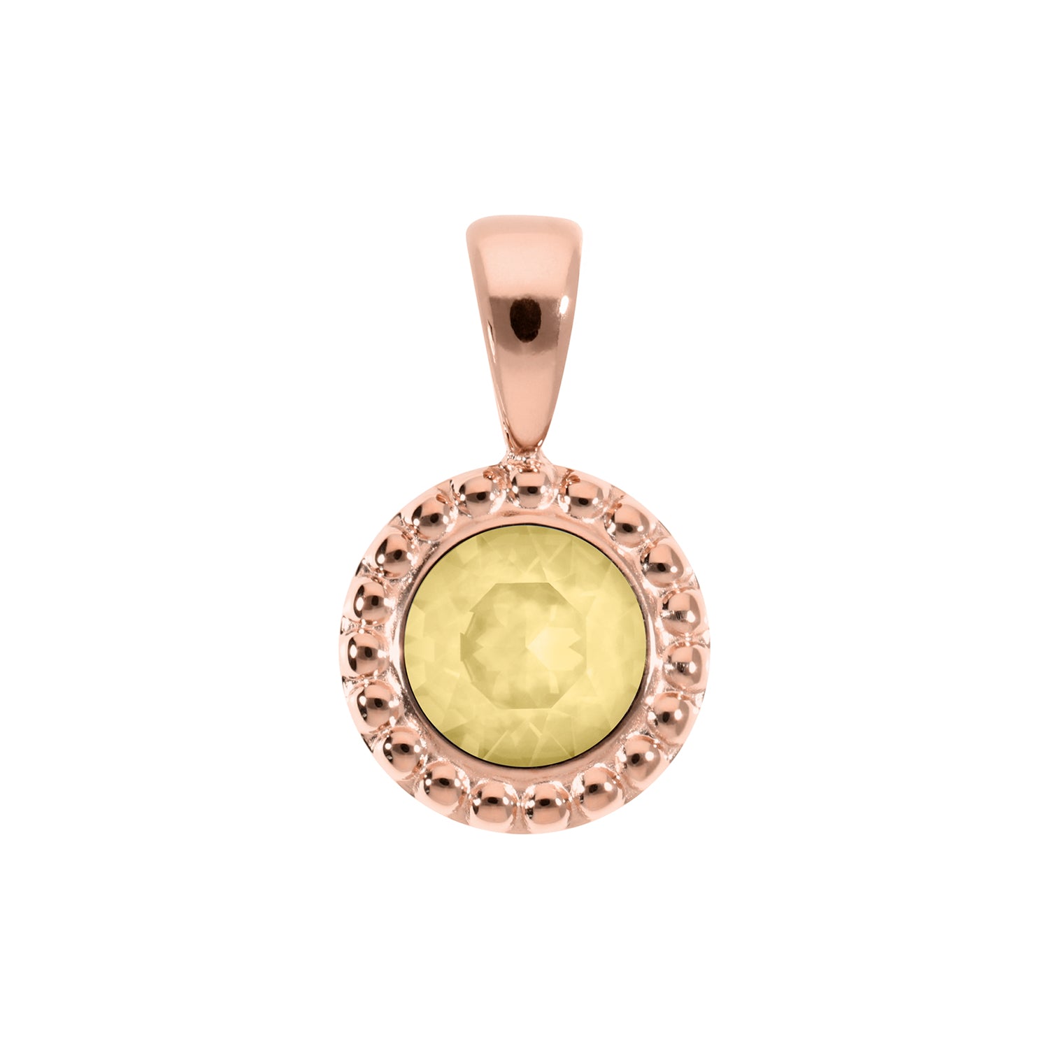 Ghiare Pendant 0.43" - Rose Gold Recreated Dark Jonquil