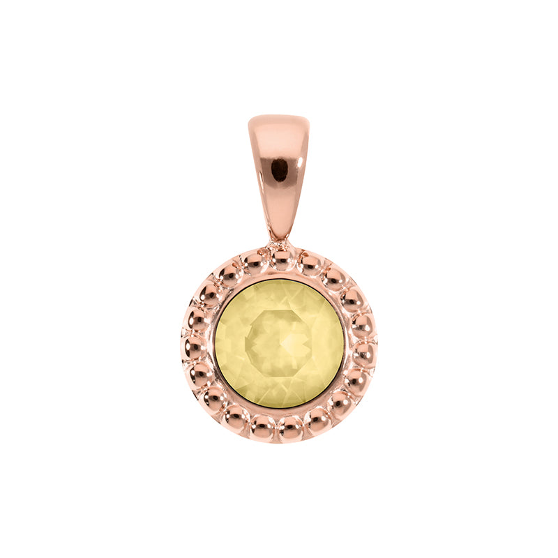 Ghiare Pendant 0.43" - Rose Gold Recreated Dark Jonquil