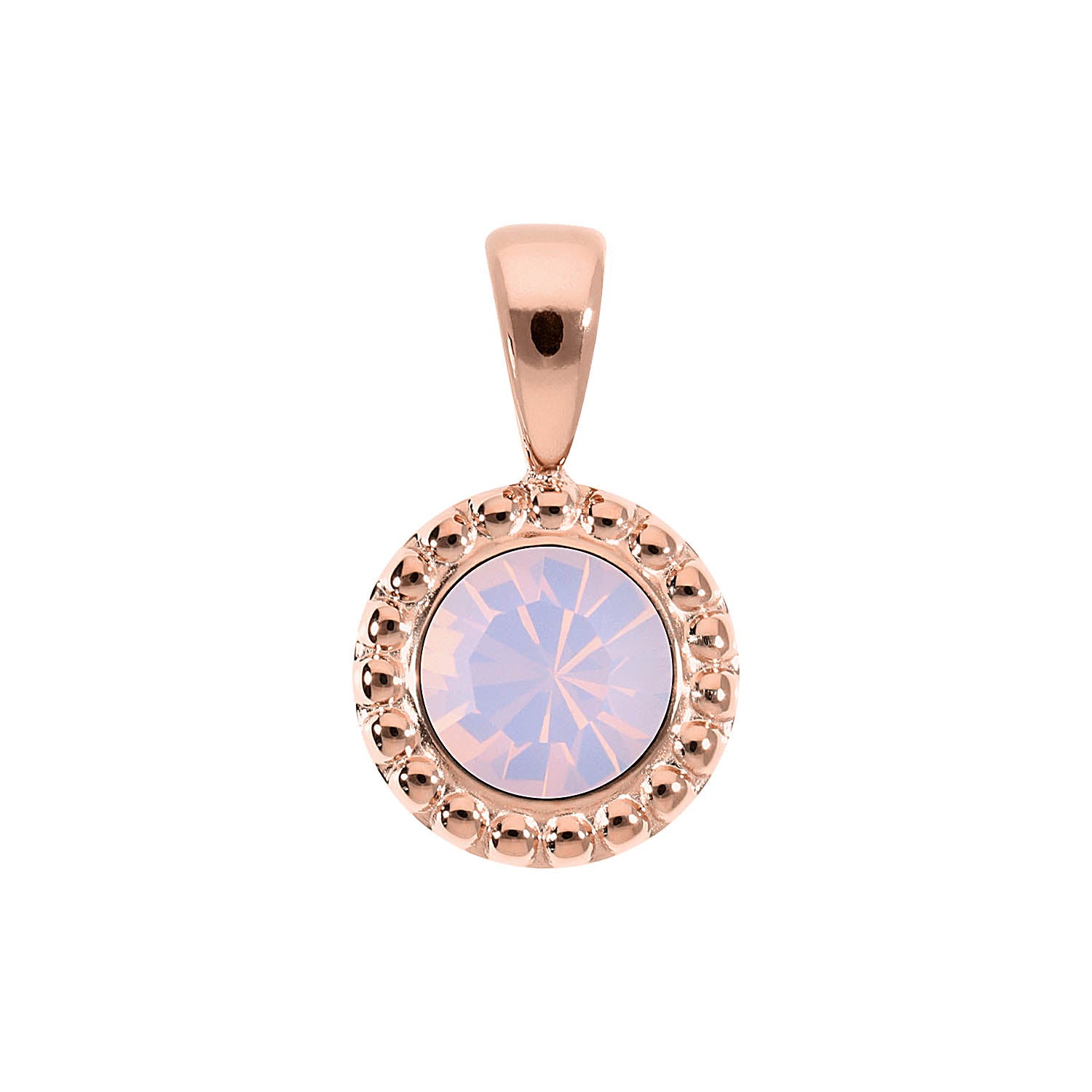 Ghiare Pendant 0.43" - Rose Gold rose opal