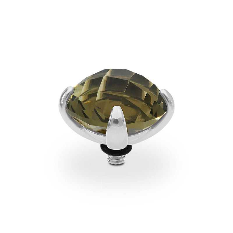 Seano Top 0.51" Silver / black diamond
