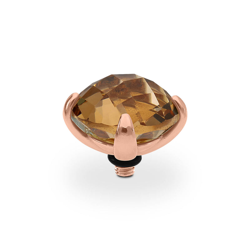 Seano Top 0.51" Rose Gold / smoked topaz
