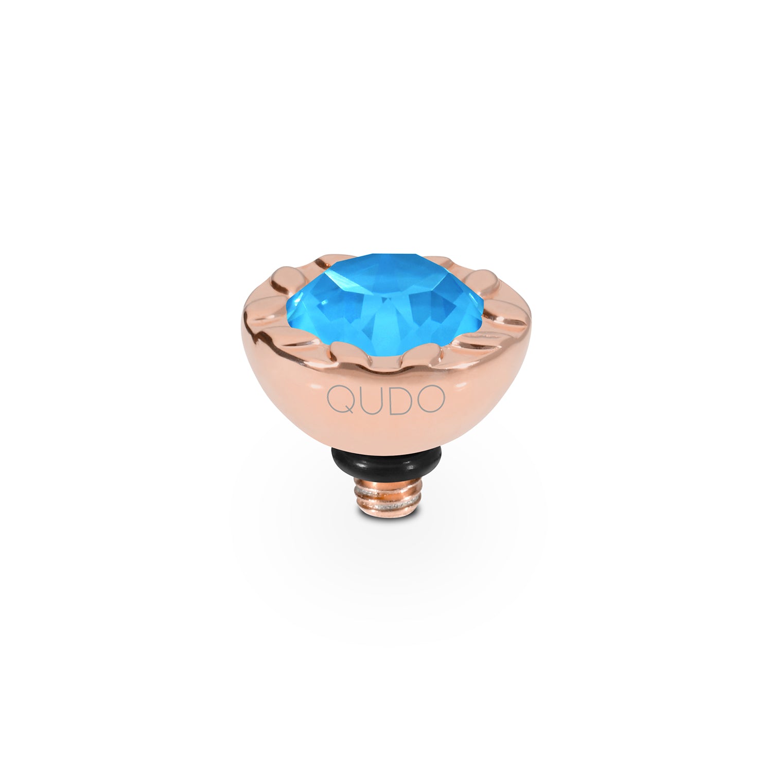 Melara Top 0.4" - Rose Gold Crystal Electric Blue Ignite