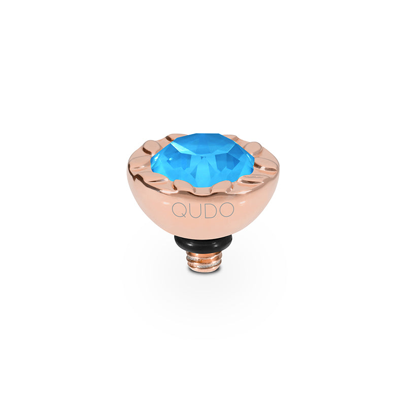 Melara Top 0.4" - Rose Gold Crystal Electric Blue Ignite