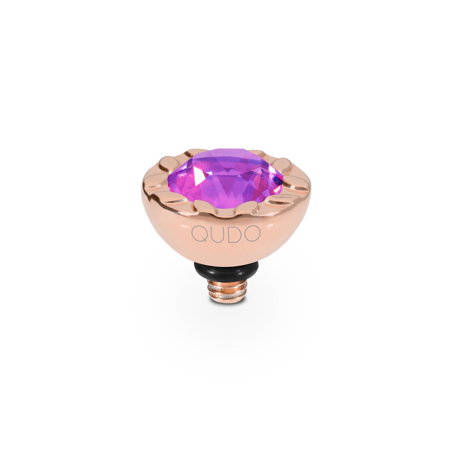 Melara Top 0.4" - Rose Gold Crystal Electric Violet Ignite