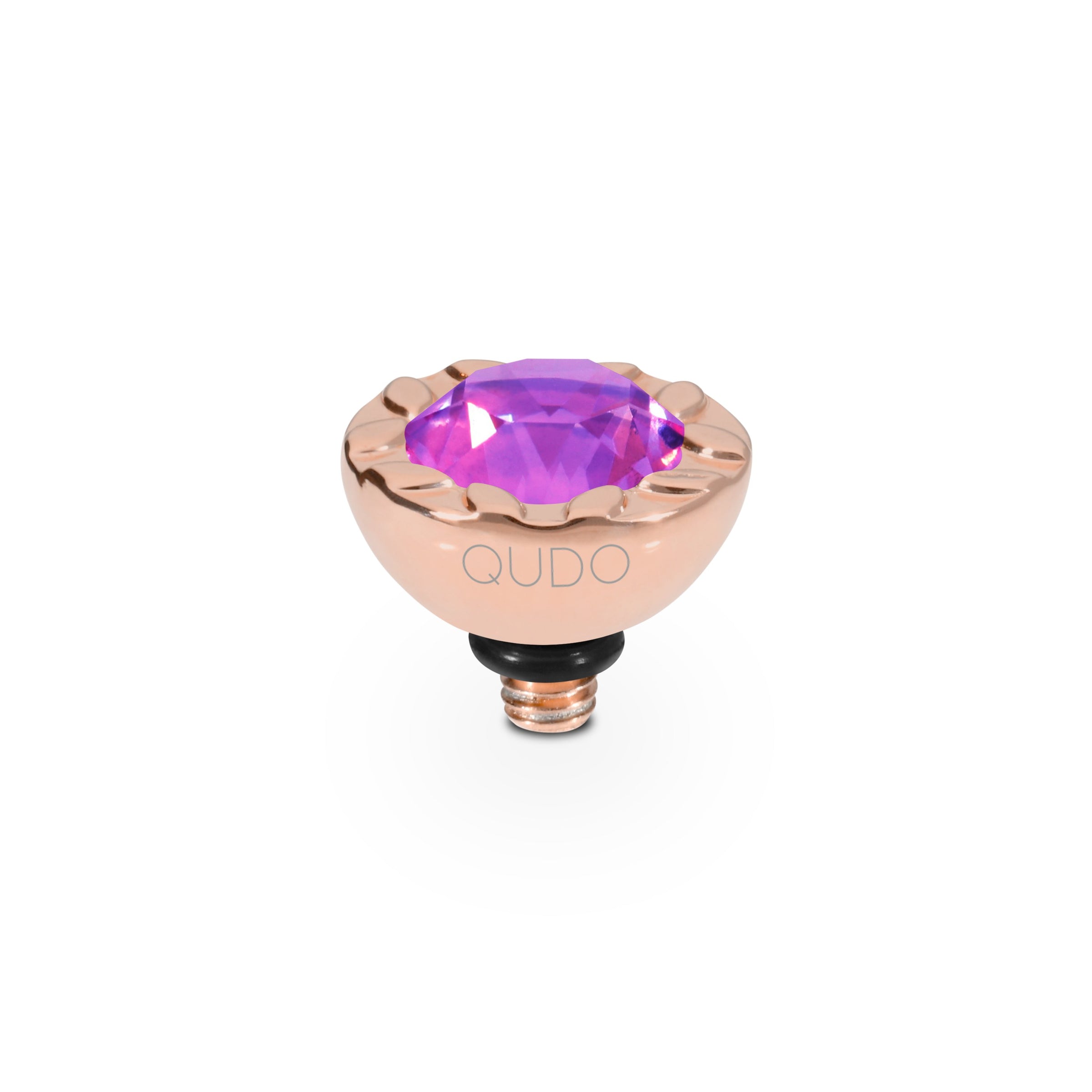 Melara Top 0.4" - Rose Gold Crystal Electric Violet Ignite