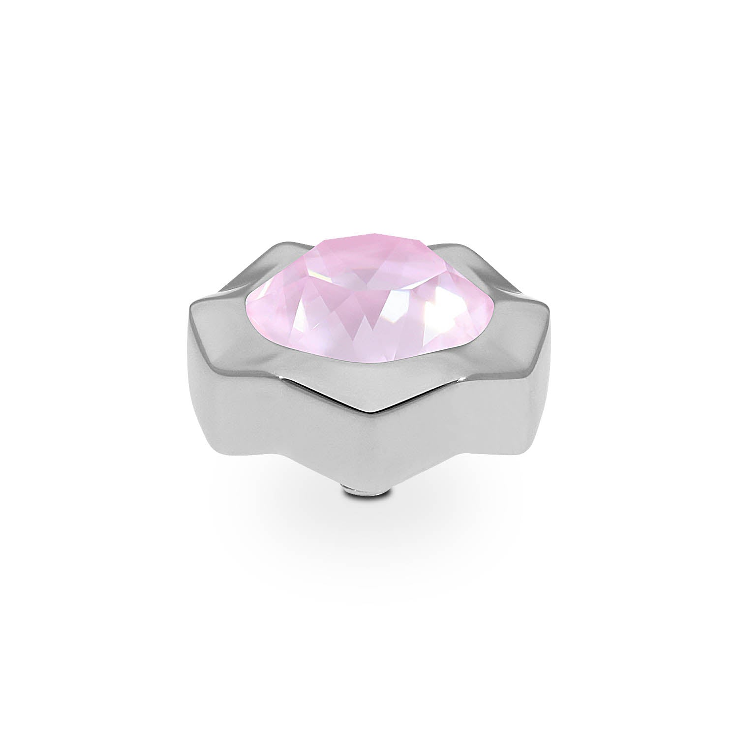 Nemoli Top 0.51" - Silver crystal soft rose ignite
