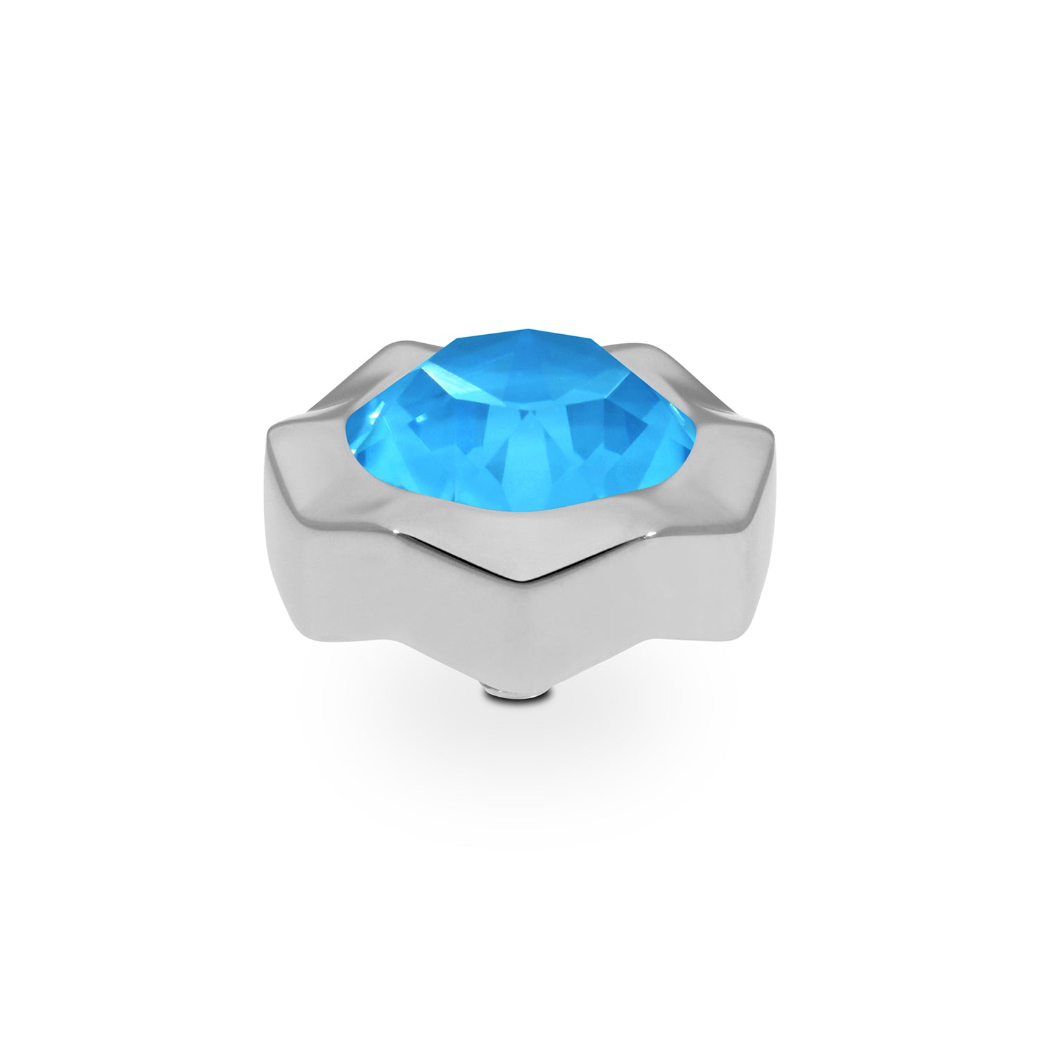 Nemoli Top 0.51" - Silver Crystal Electric Blue Ignite
