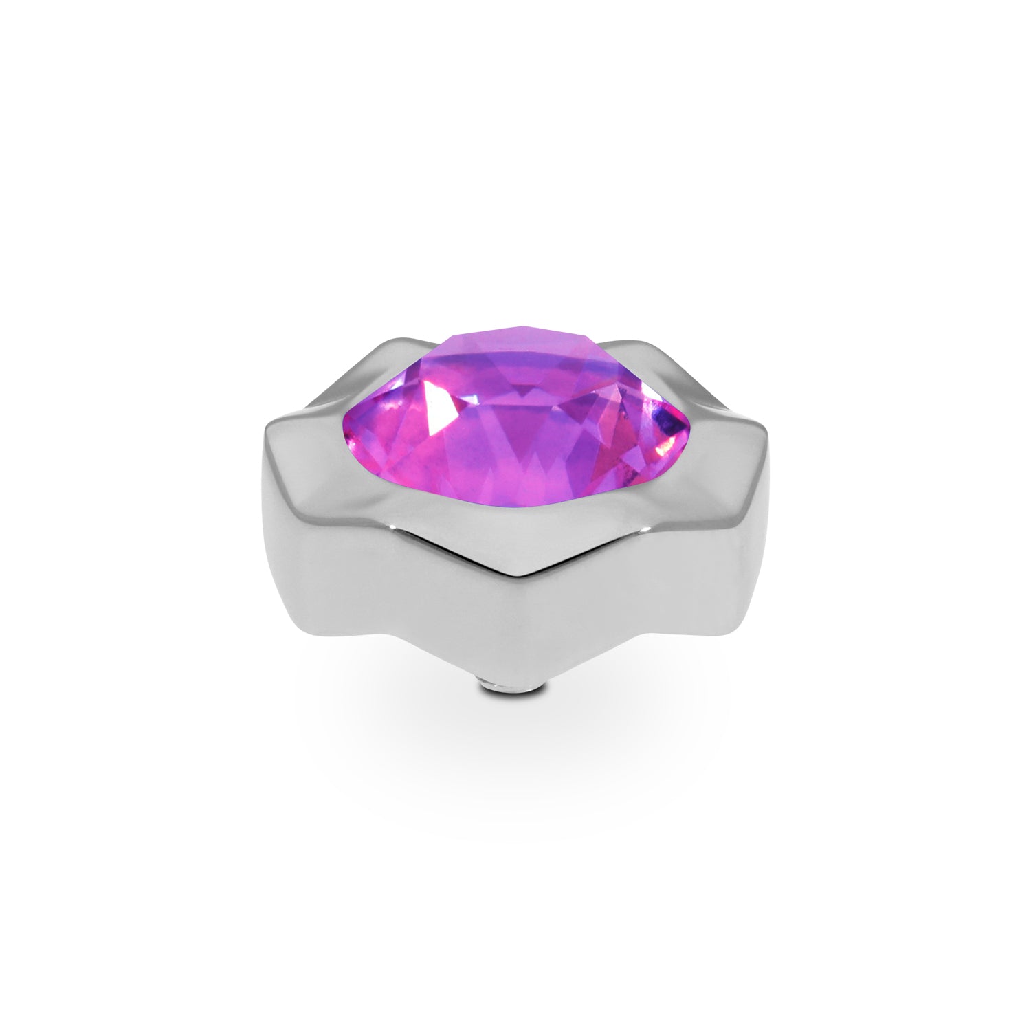 Nemoli Top 0.51" - Silver Crystal Electric Violet Ignite