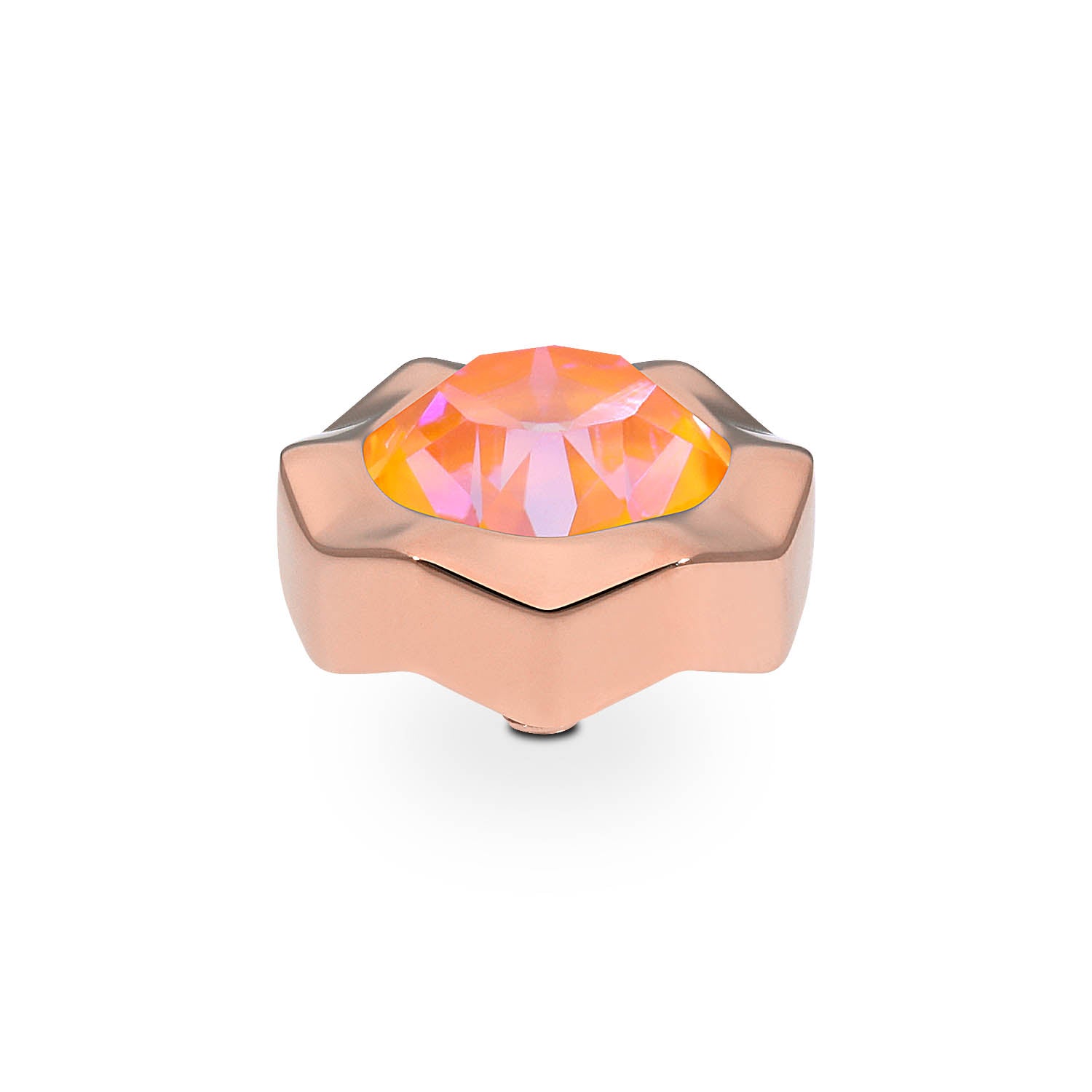 Nemoli Top 0.51" - Rose Gold crystal orange glow delite