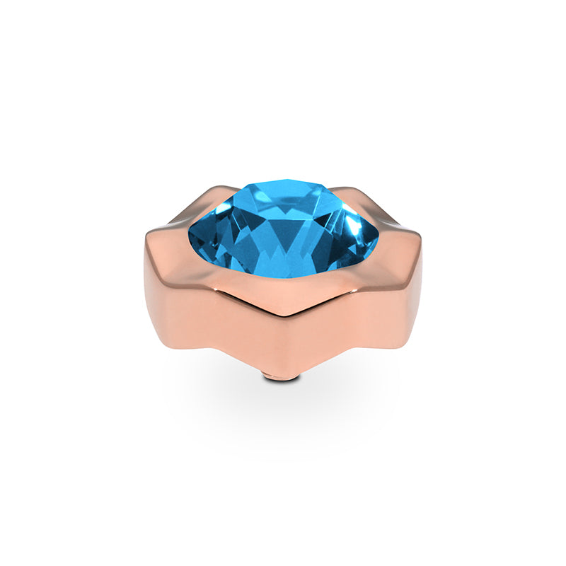 Nemoli Top 0.51" - Rose Gold Denim Blue