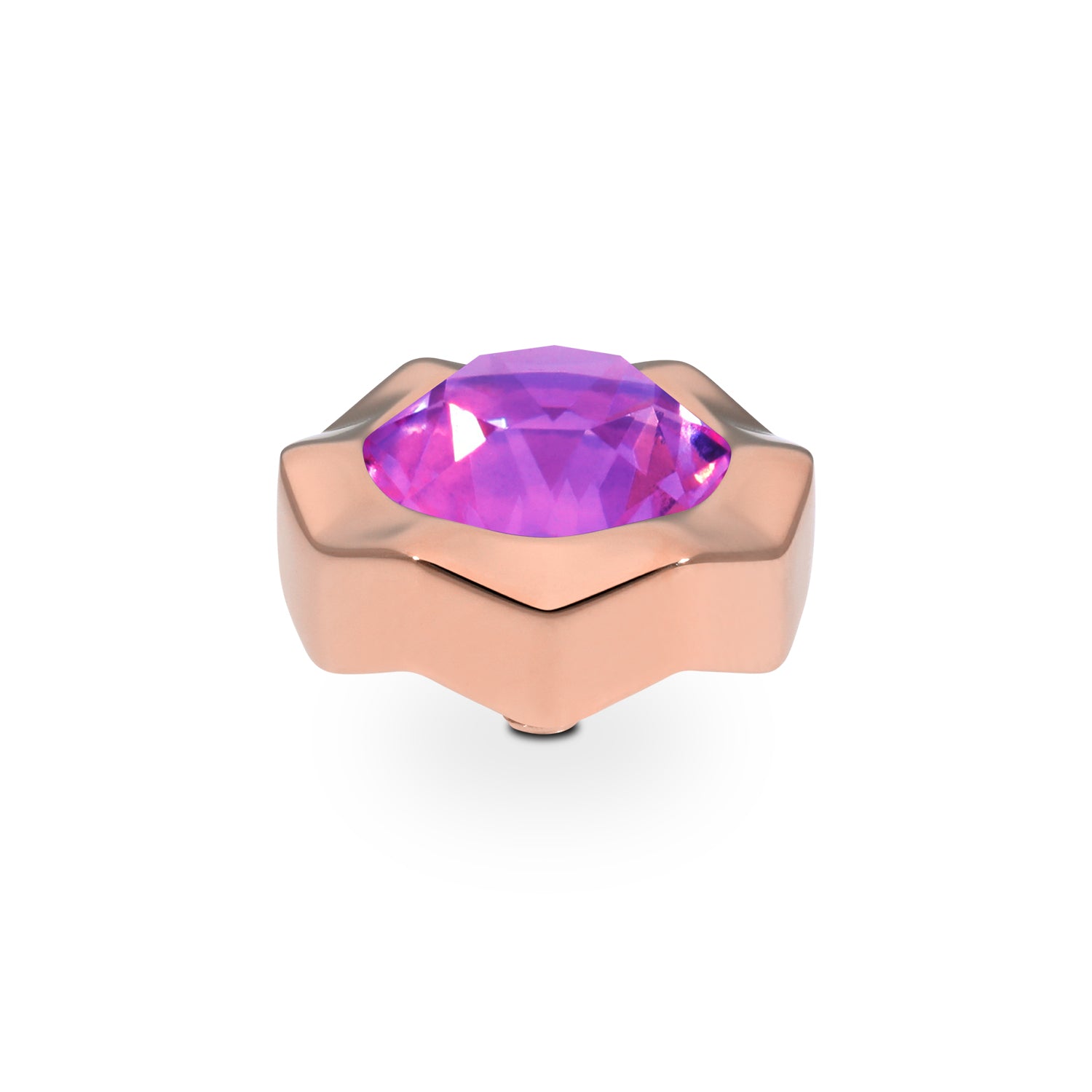 Nemoli Top 0.51" - Rose Gold Crystal Electric Violet Ignite