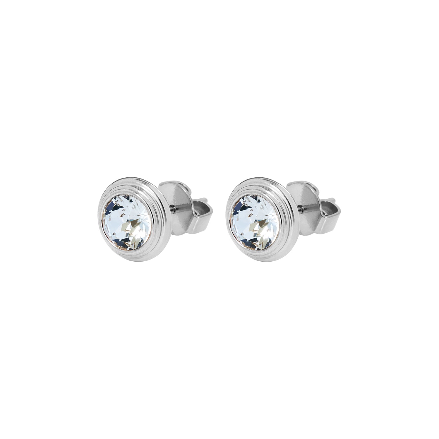 Oroli Ear Studs 0.39" - Silver blue shade