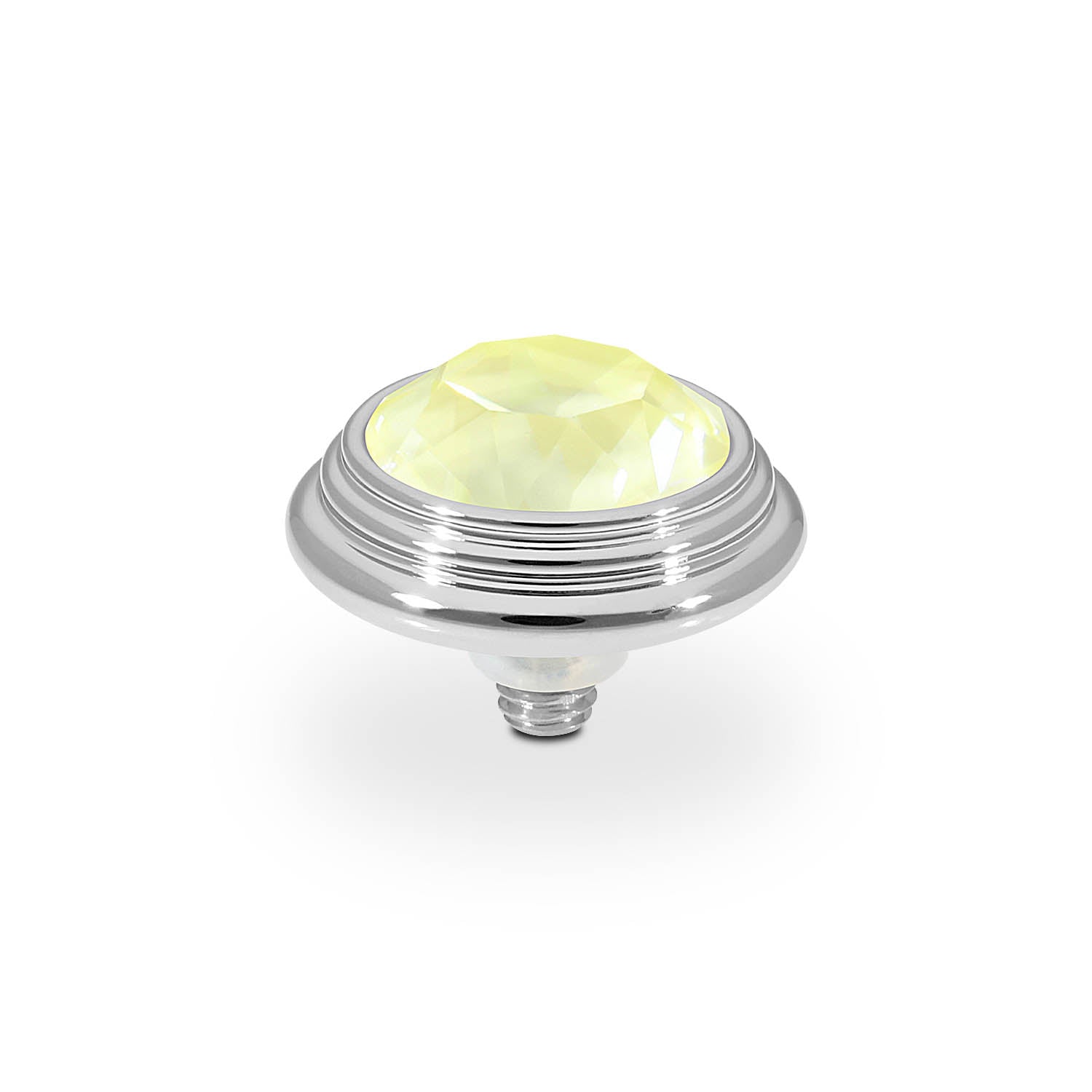 Oroli Top 0.51" - Silver crystal soft yellow ignite