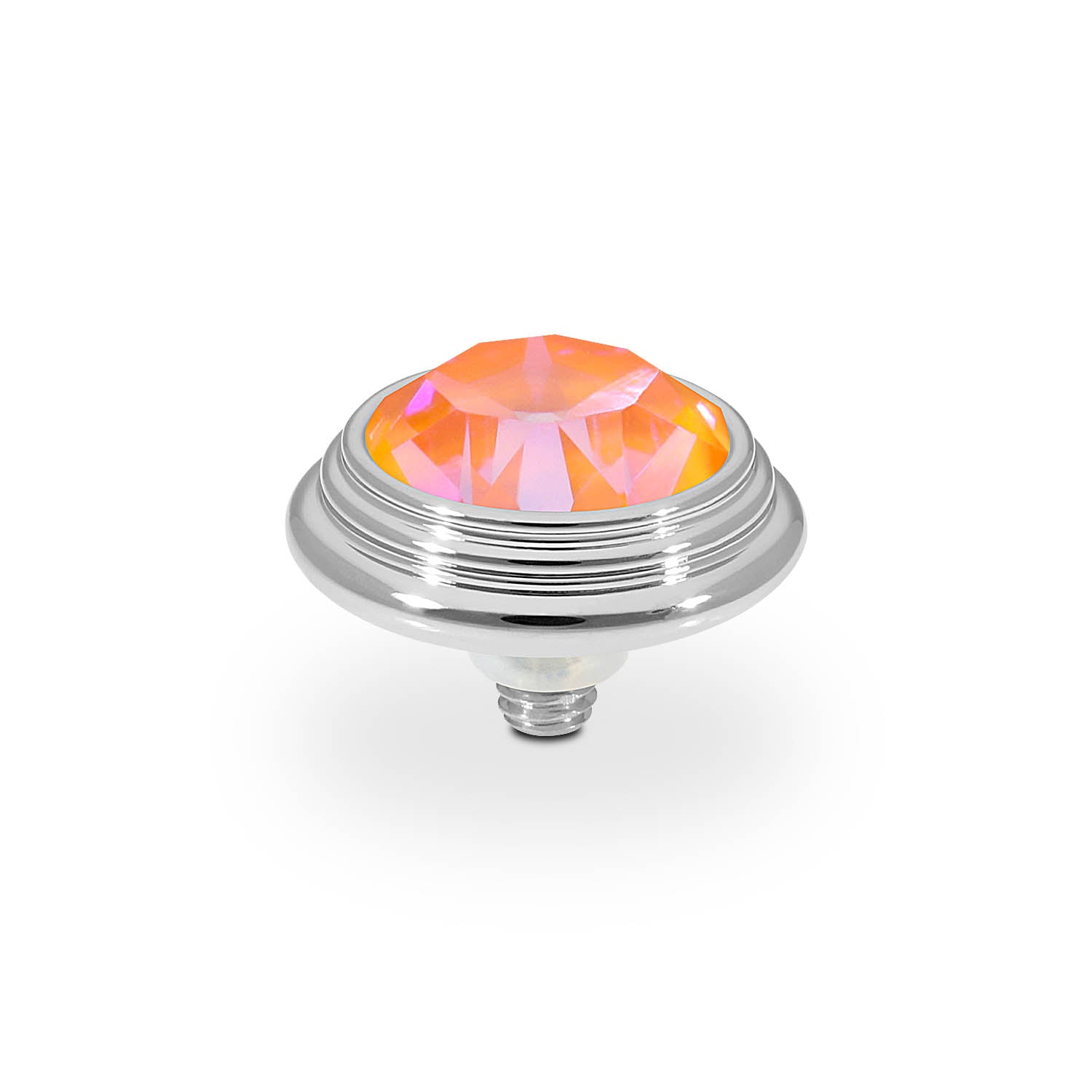 Oroli Top 0.51" - Silver crystal orange glow delite