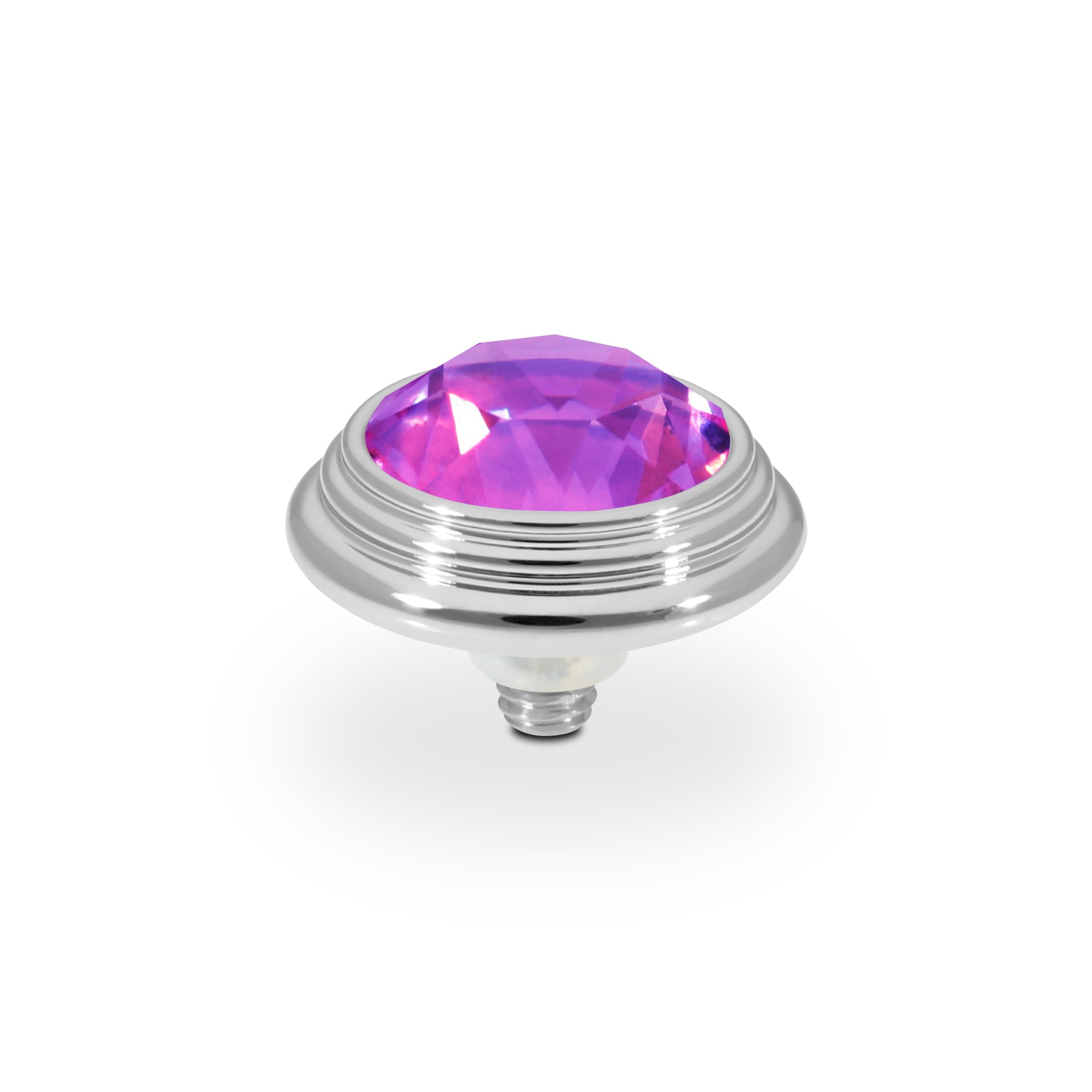 Oroli Top 0.51" - Silver Crystal Electric Violet Ignite