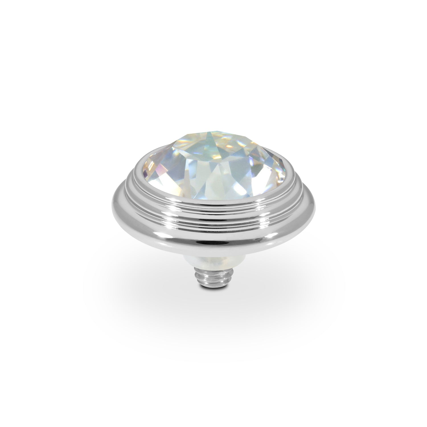 Oroli Top 0.51" - Silver Crystal Serene Gray Delite