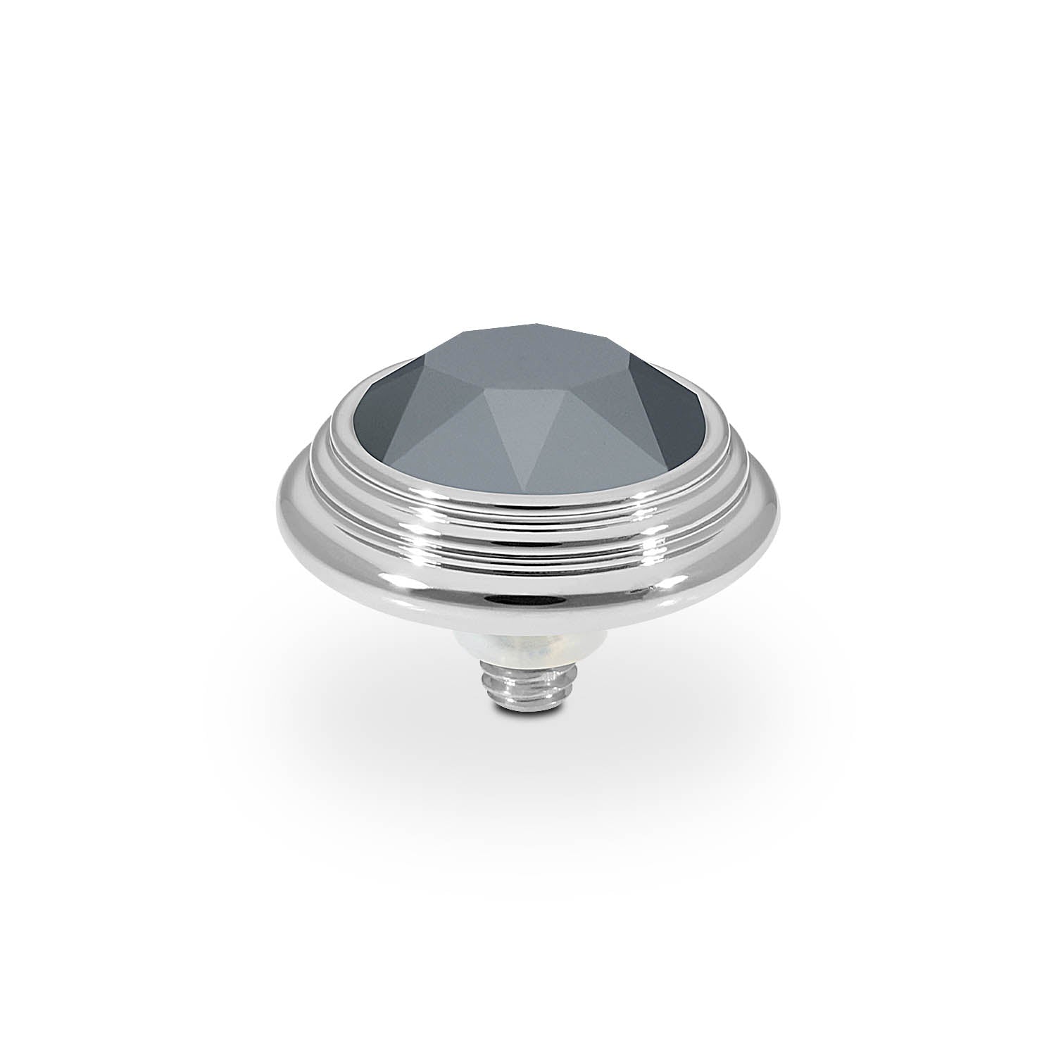 Oroli Top 0.51" - Silver jet hematite