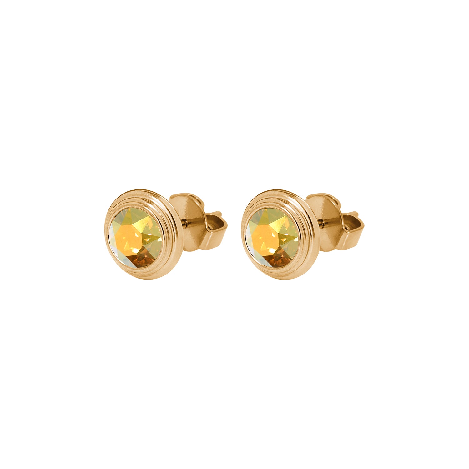 Oroli Ear Studs  0.39" - Gold metallic sunshine