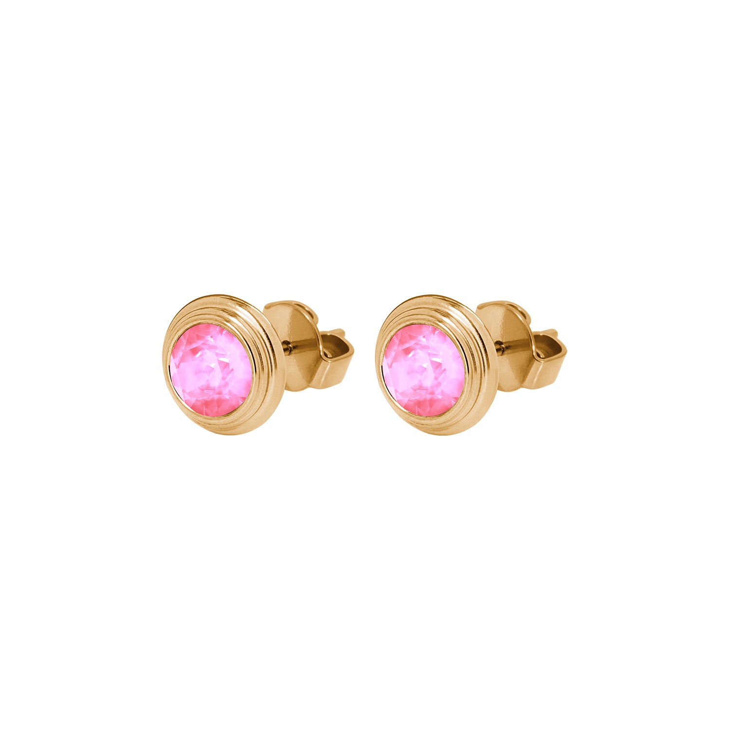 Oroli Ear Studs  0.39" - Gold Crystal Dahlia Ignite