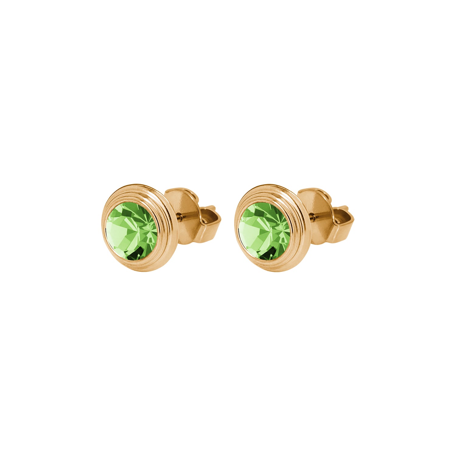 Oroli Ear Studs  0.39" - Gold peridot