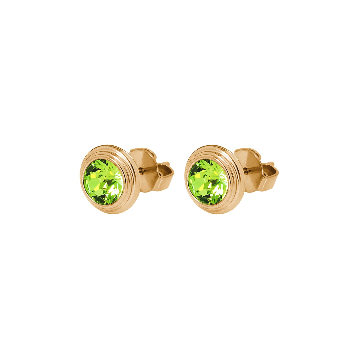 Oroli Ear Studs  0.39" - Gold Citrus Green