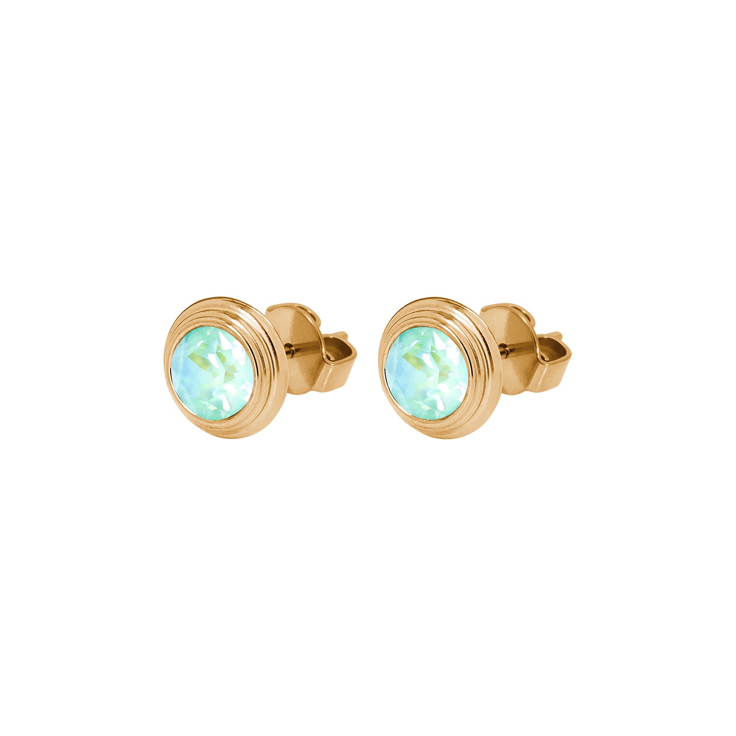 Oroli Ear Studs  0.39" - Gold silky sage delite