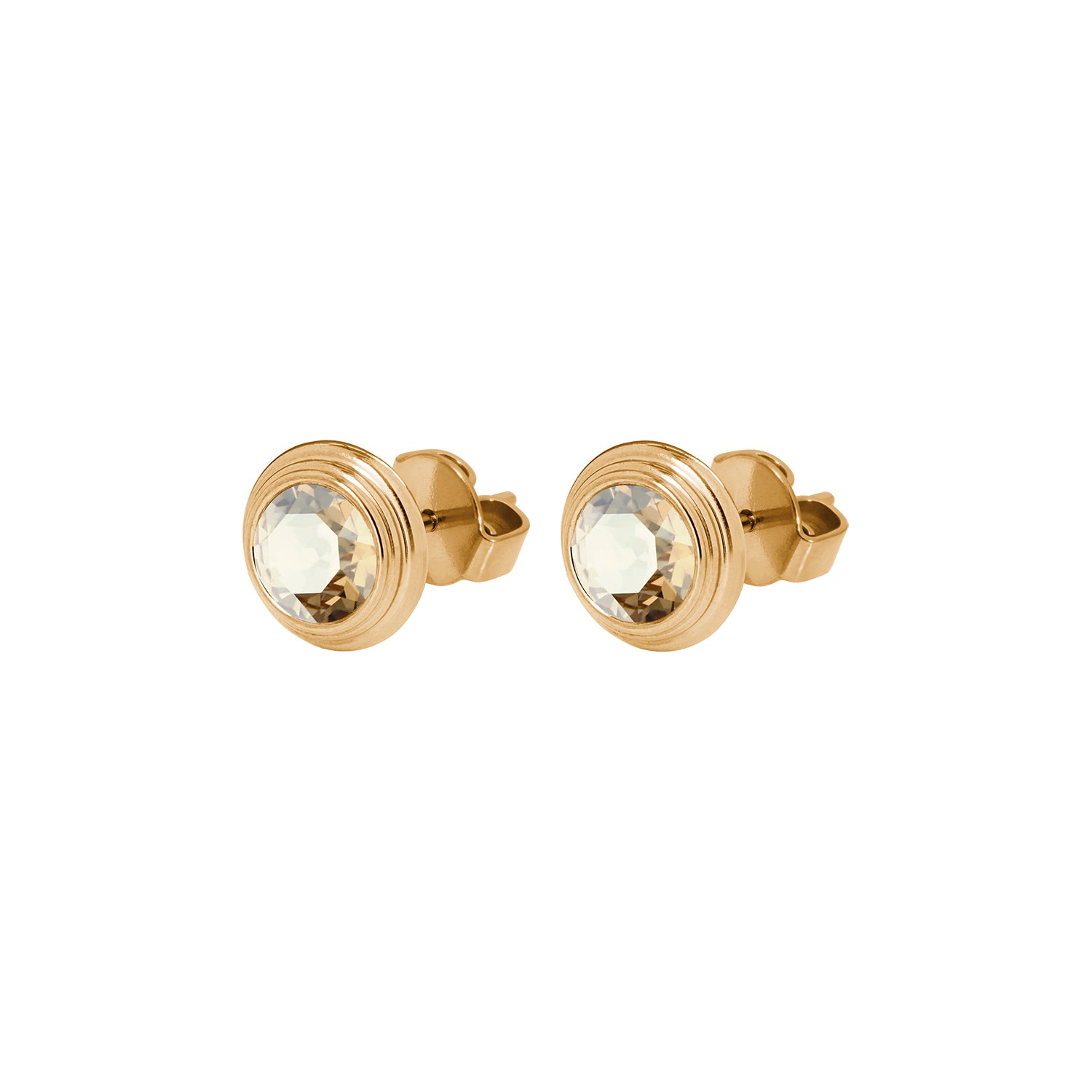 Oroli Ear Studs  0.39" - Gold Golden shadow