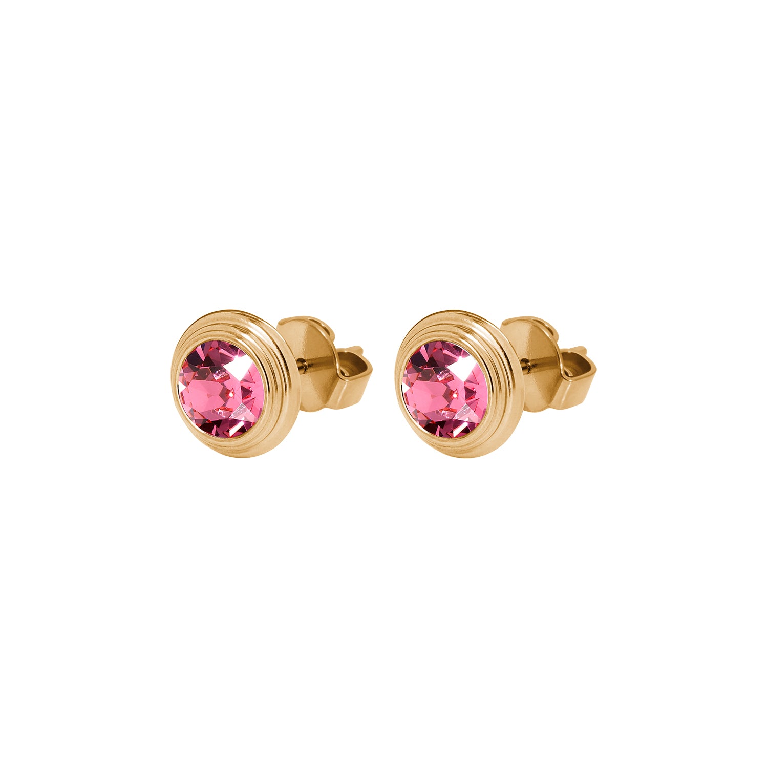 Oroli Ear Studs  0.39" - Gold rose