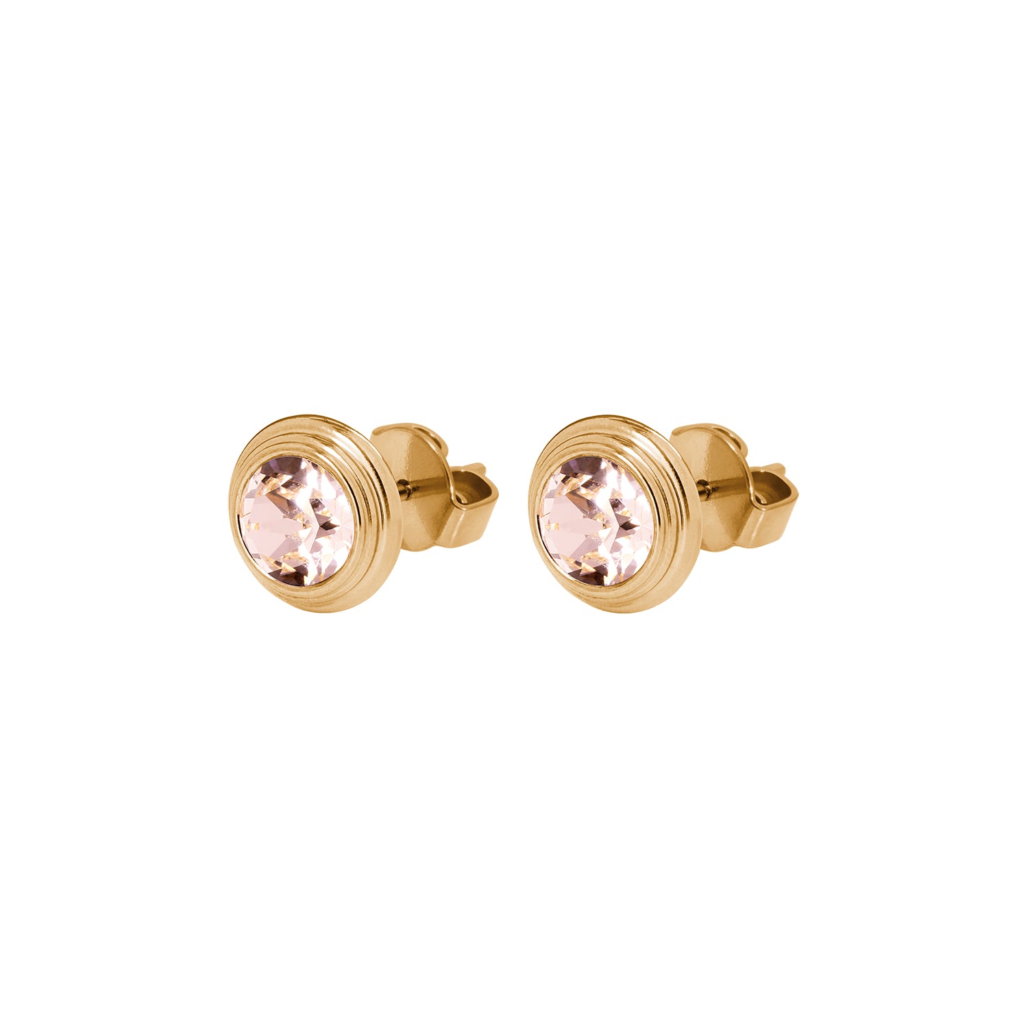 Oroli Ear Studs  0.39" - Gold vintage rose