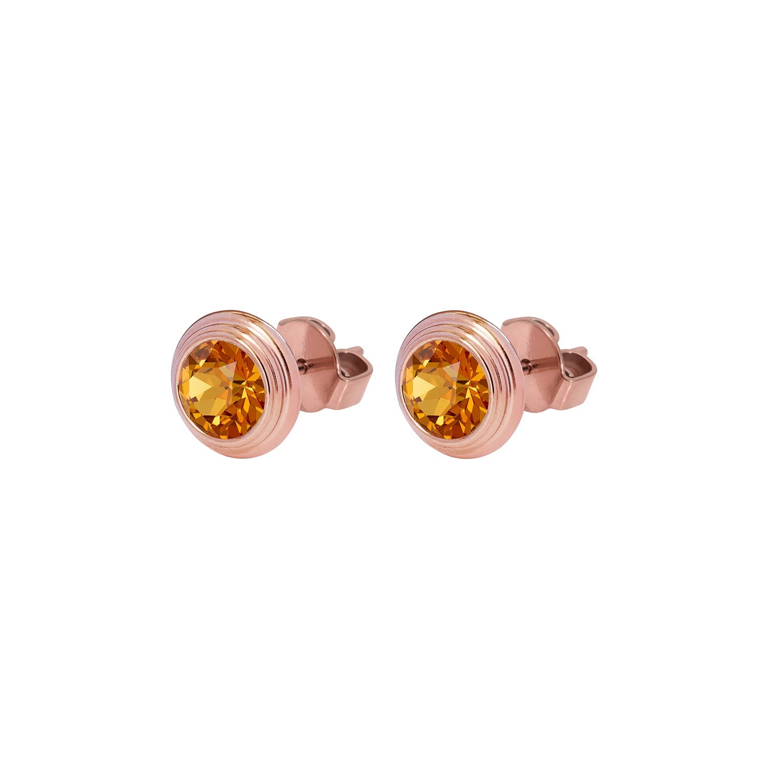 Oroli Ear Studs 0.39" - Rose Gold