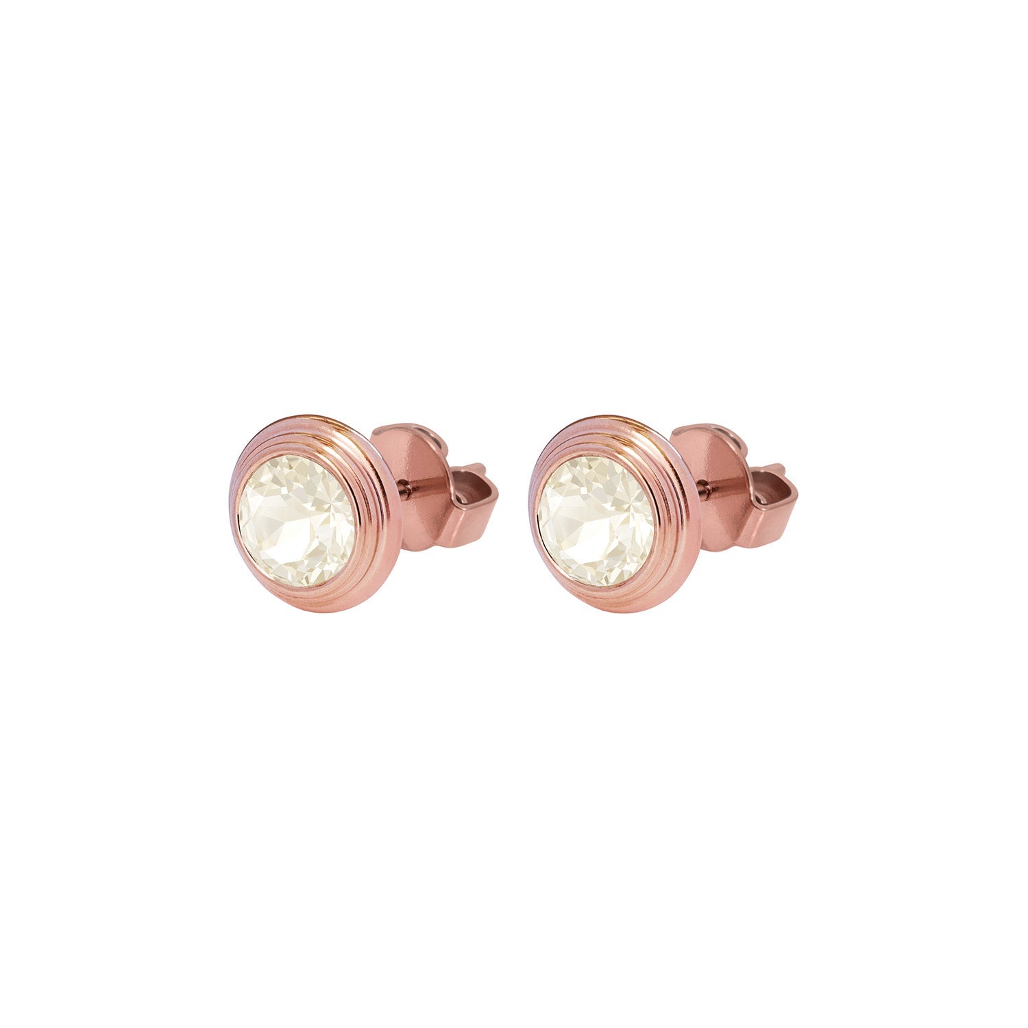 Oroli Ear Studs 0.39" - Rose Gold