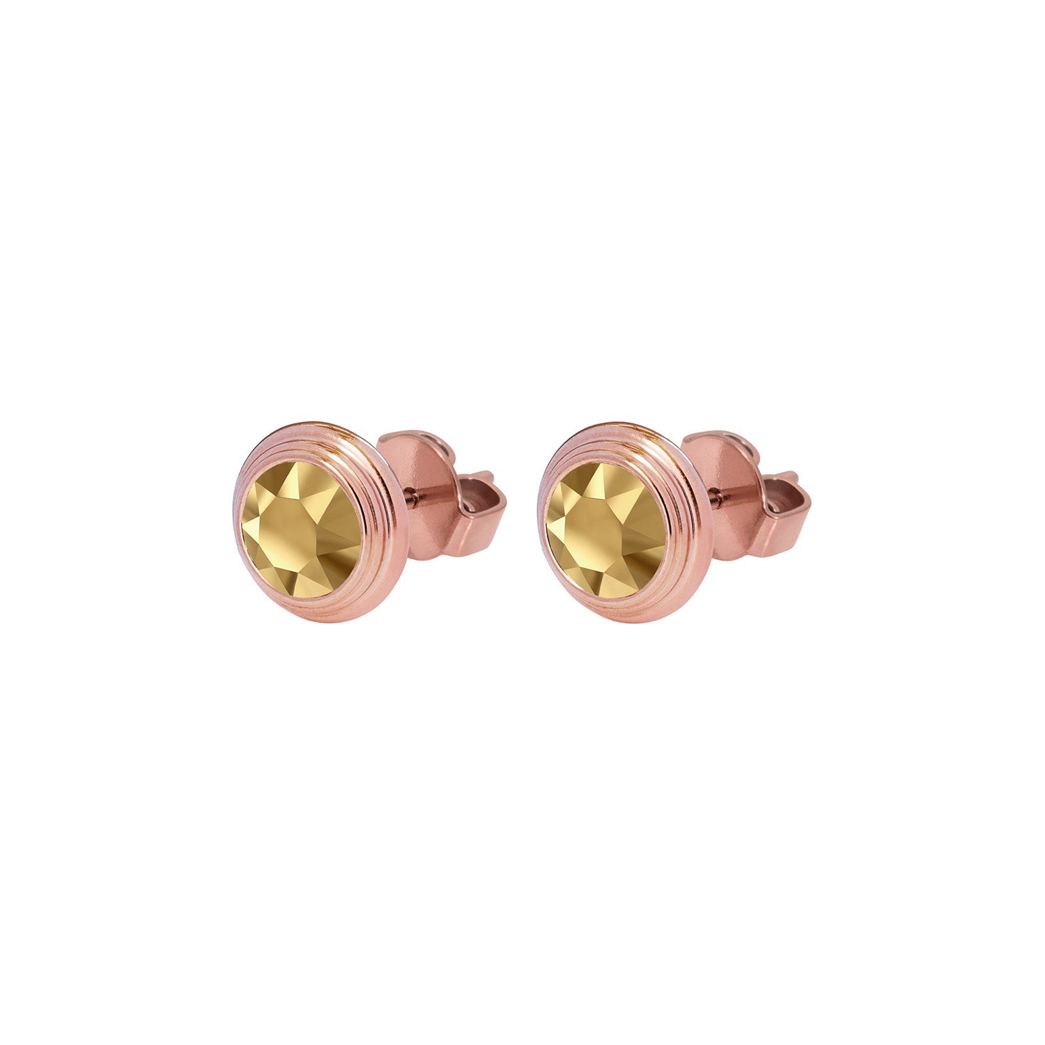Oroli Ear Studs 0.39" - Rose Gold