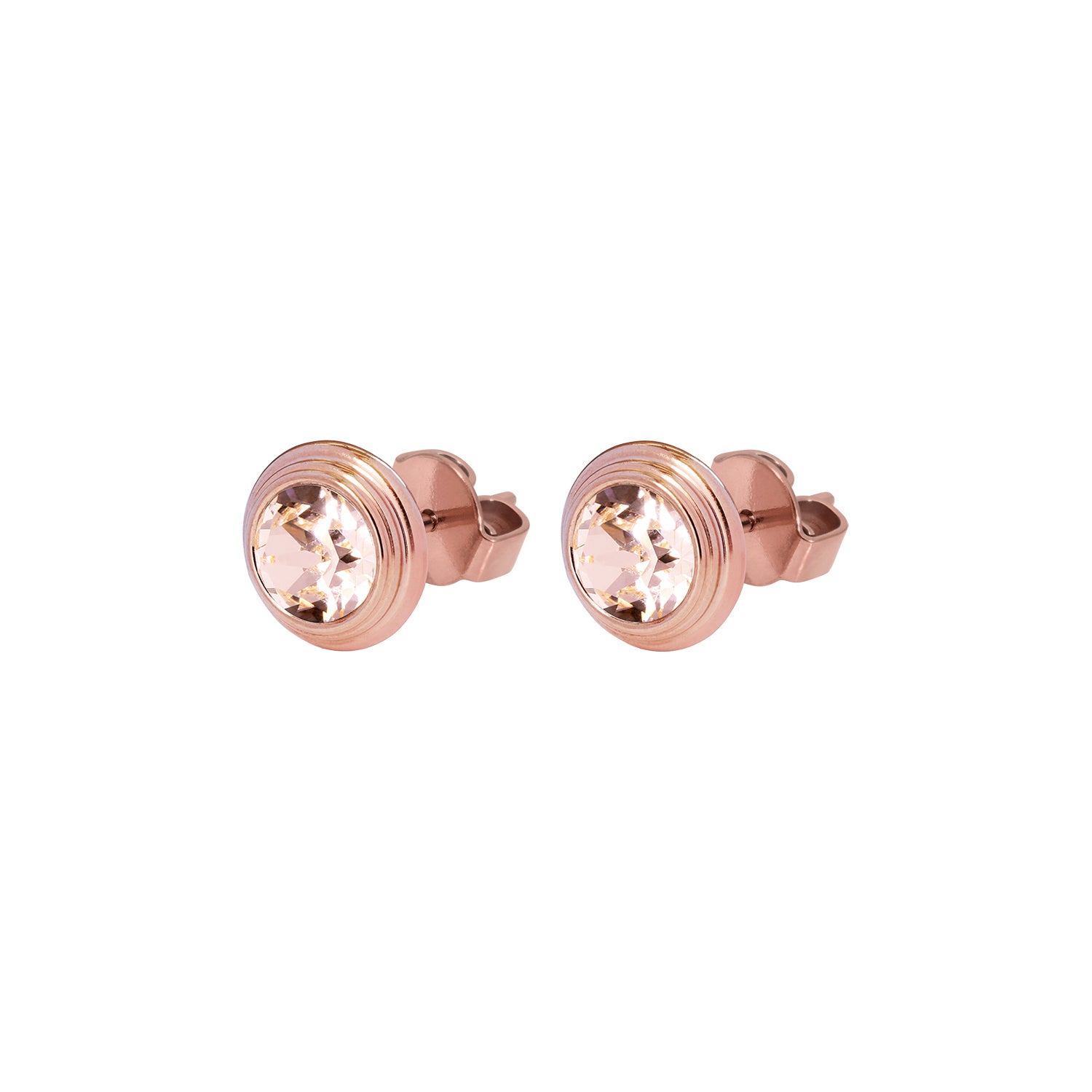 Oroli Ear Studs  0.39" - Rose Gold vintage rose