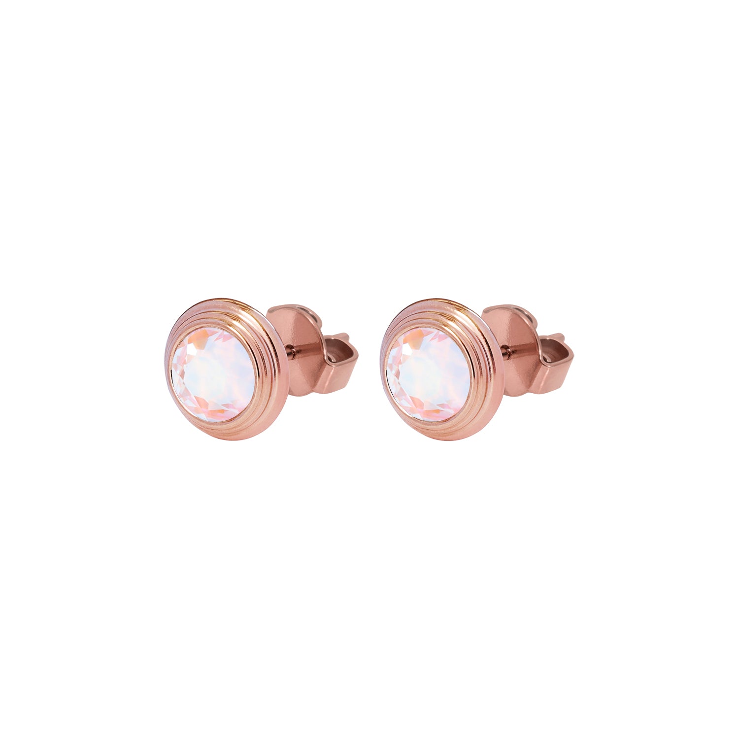 Oroli Ear Studs  0.39" - Rose Gold dusty pink delite
